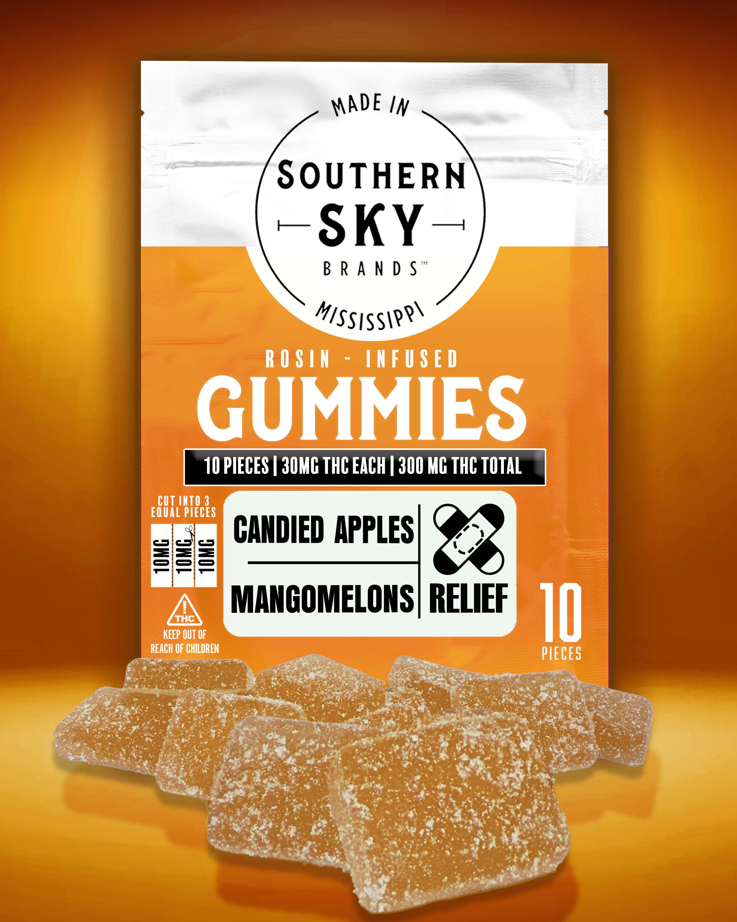 MangoMelons x Candied Apples Rosin Gummies | 300mg | 10ct | 30mg/ea by Southern Sky Brands