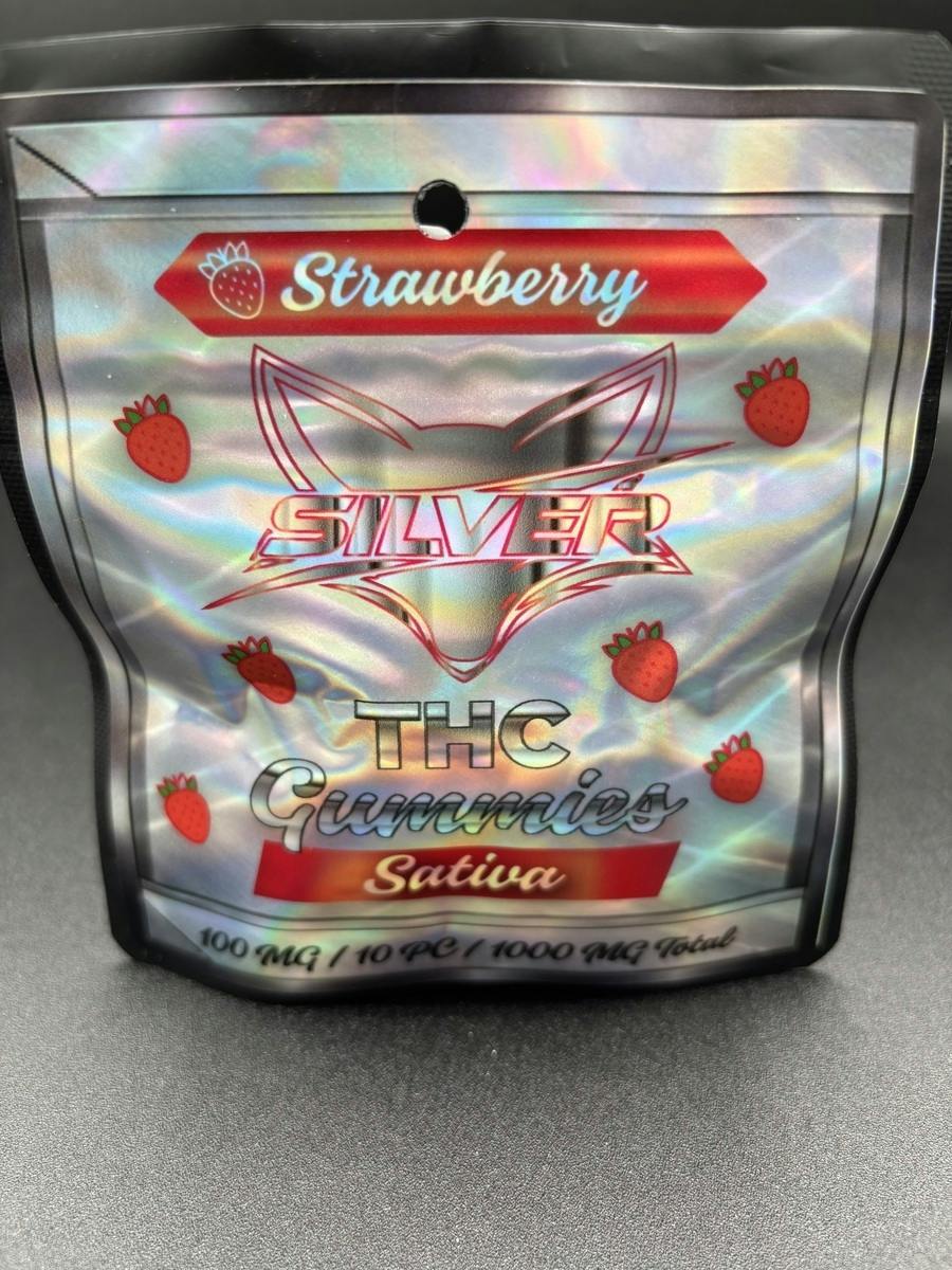 1000mg Gummies - Strawberry - Silver Fox