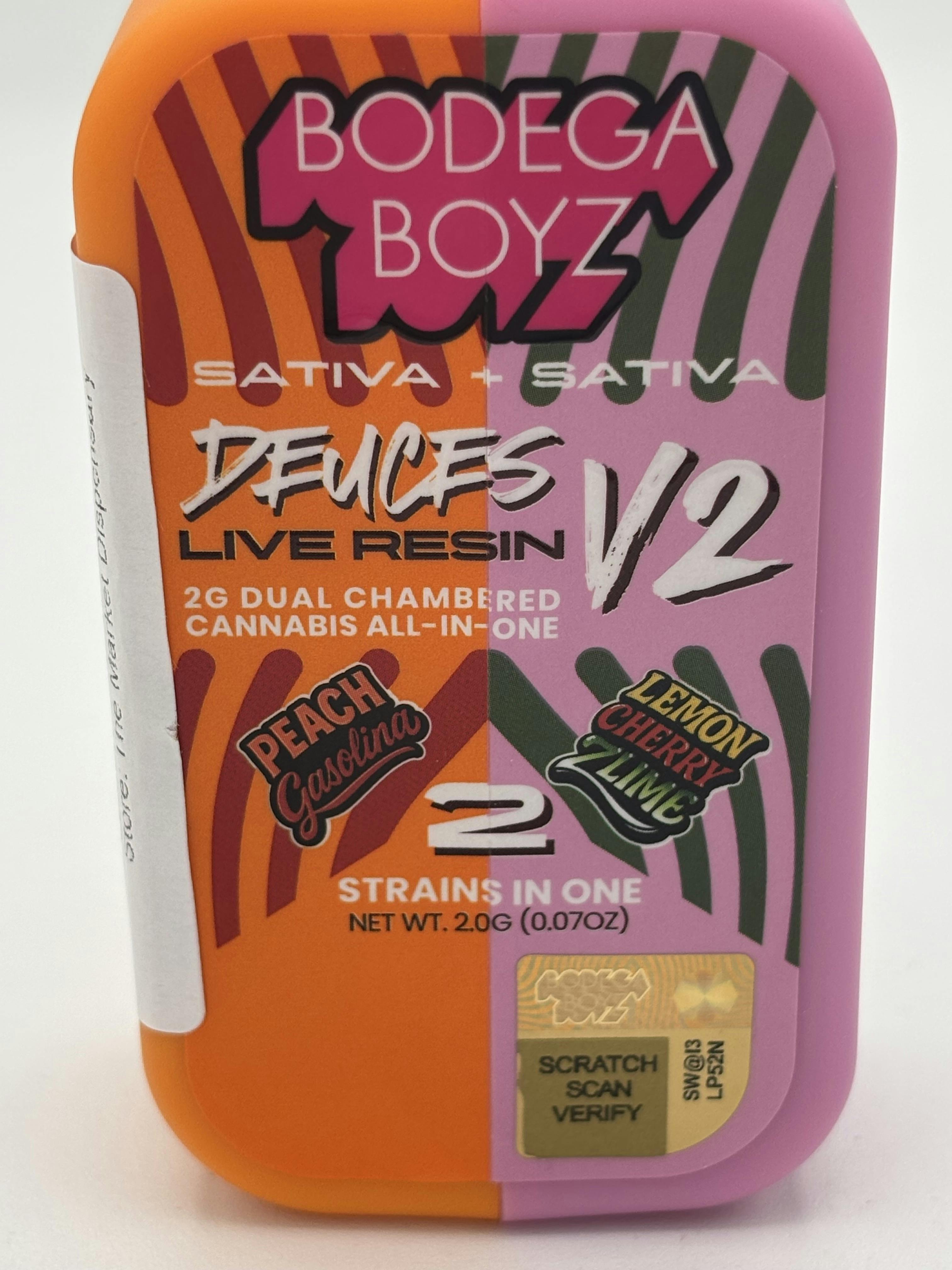 Deuces | Peach Gasolina + Lemon Cherry Zlime | Disposable | 2g (1) by Bodega Boyz