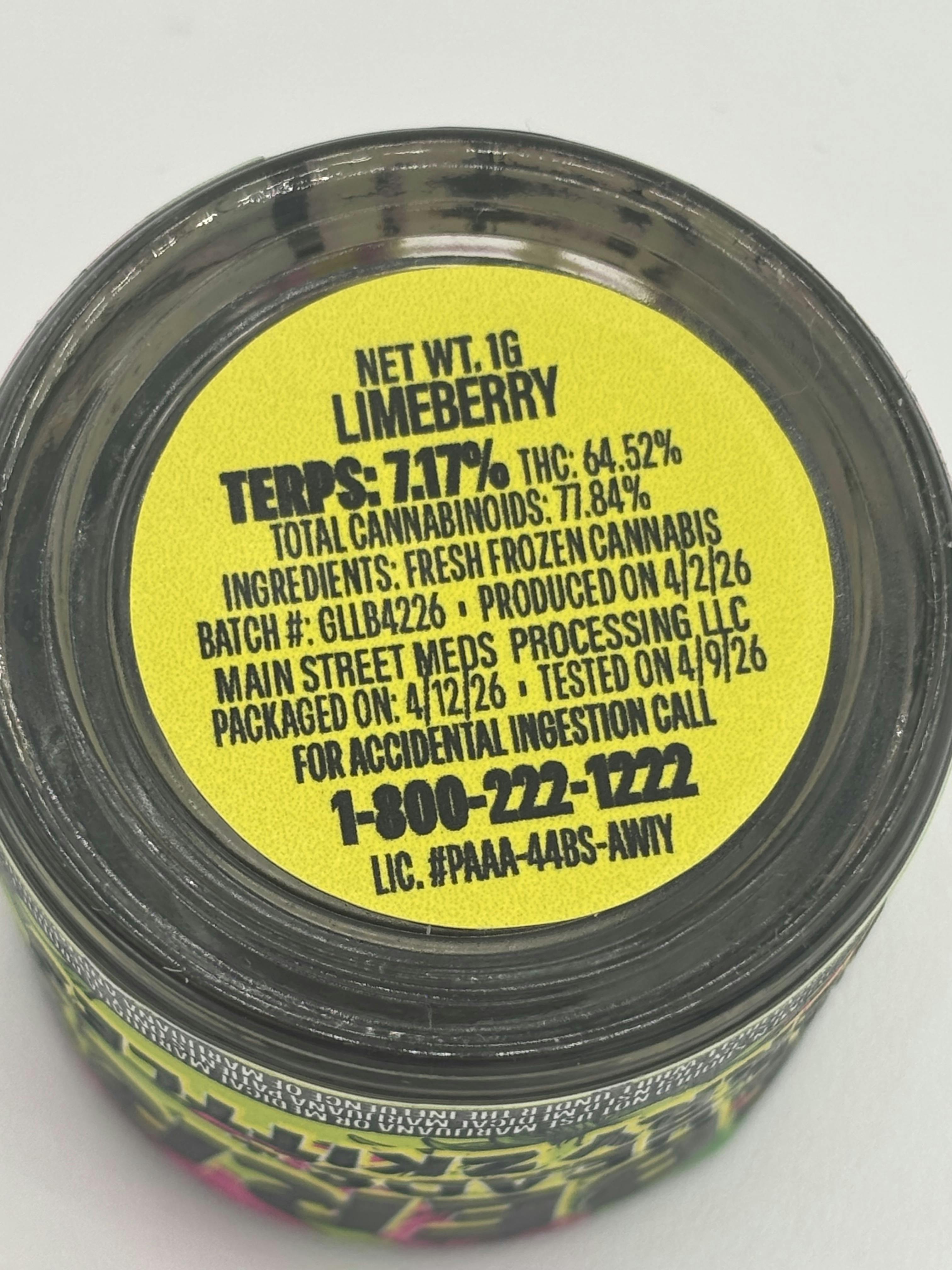 Limeberry | Solventless | Rosin | 1g