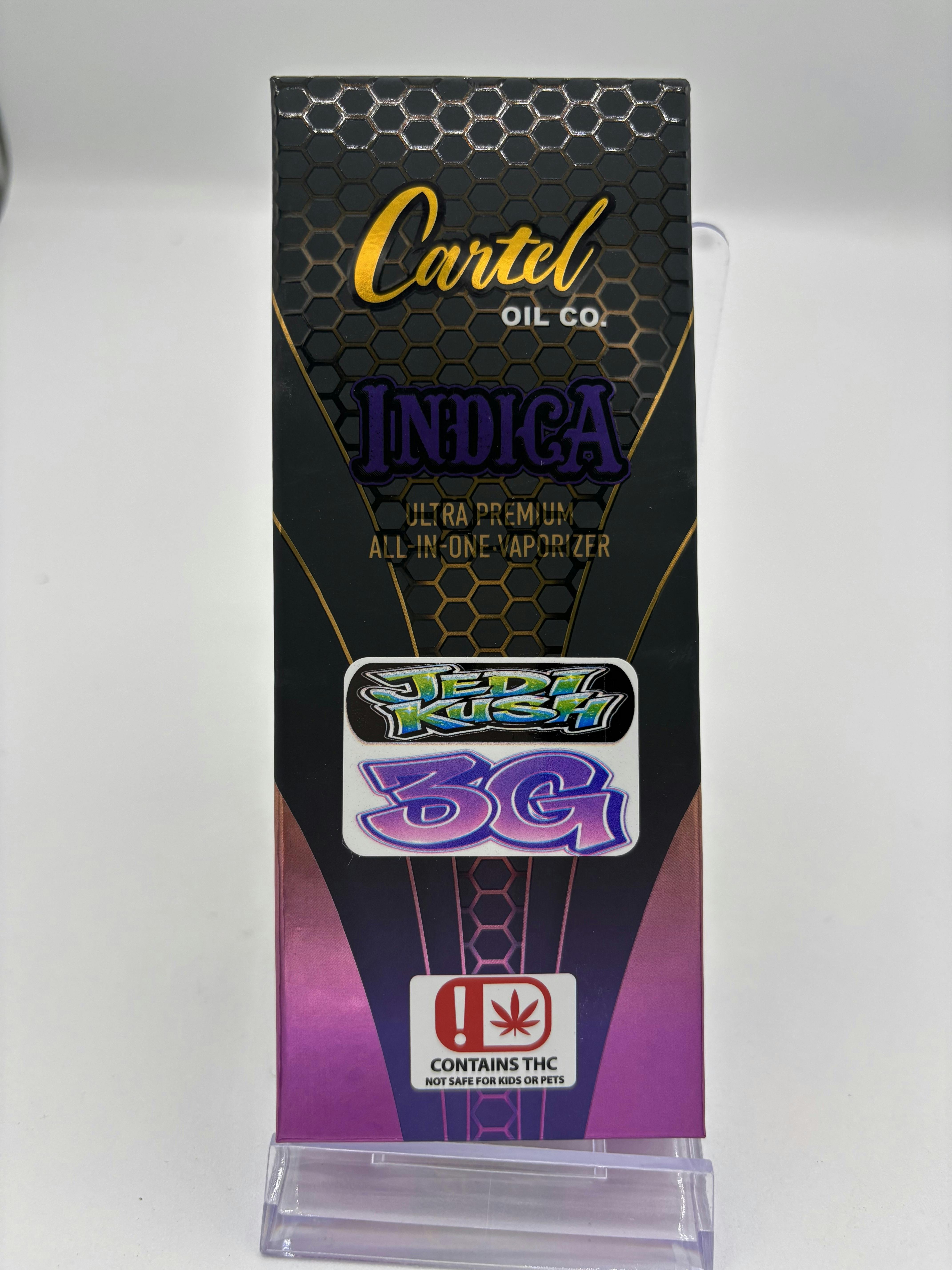 Cartel Oil Co | Disposable | Distillate | Live Terps | Indica | Jedi Kush | 3g