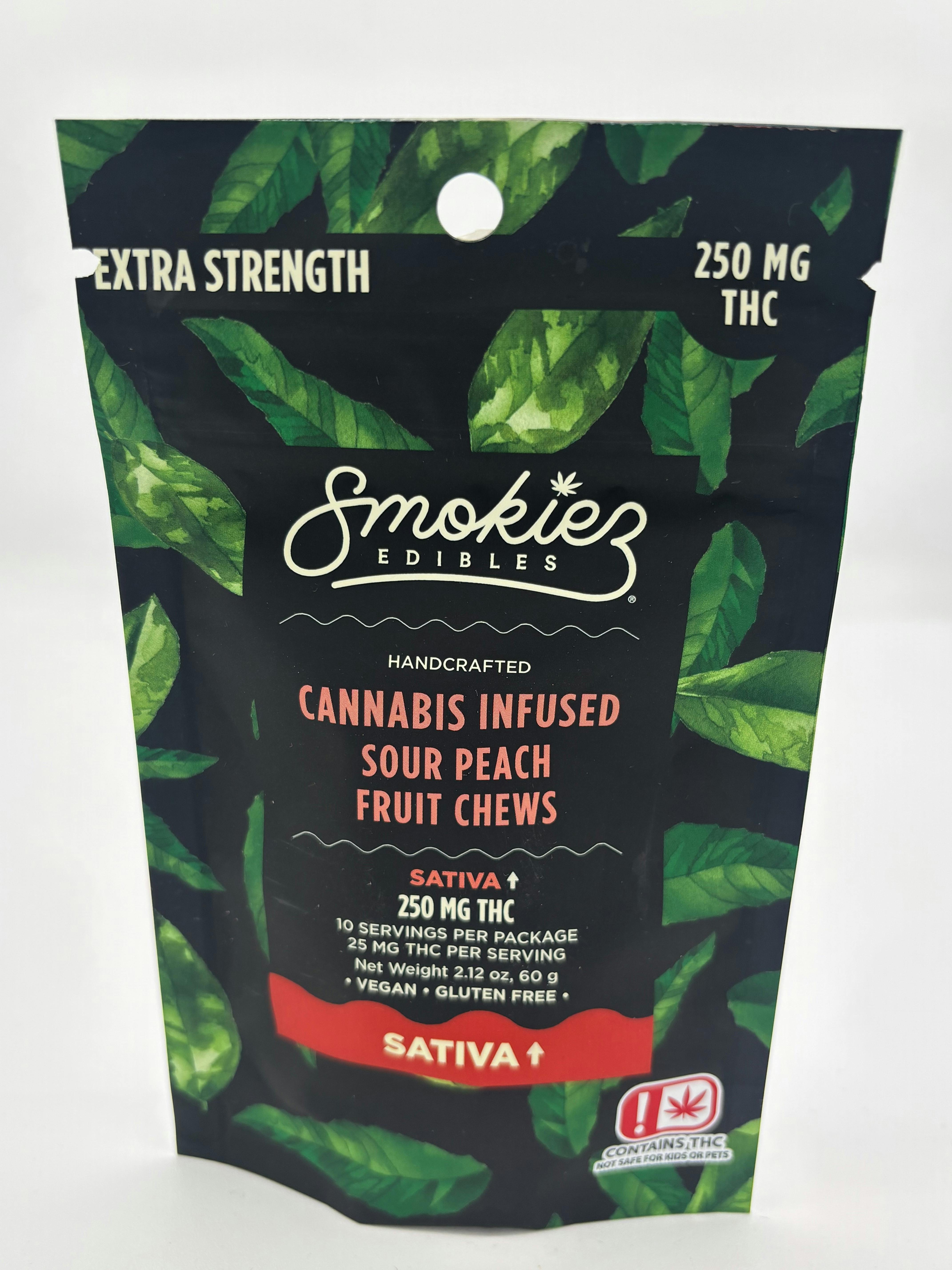Sour Peach Gummies | 250mg | 10ct | 25mg/ea