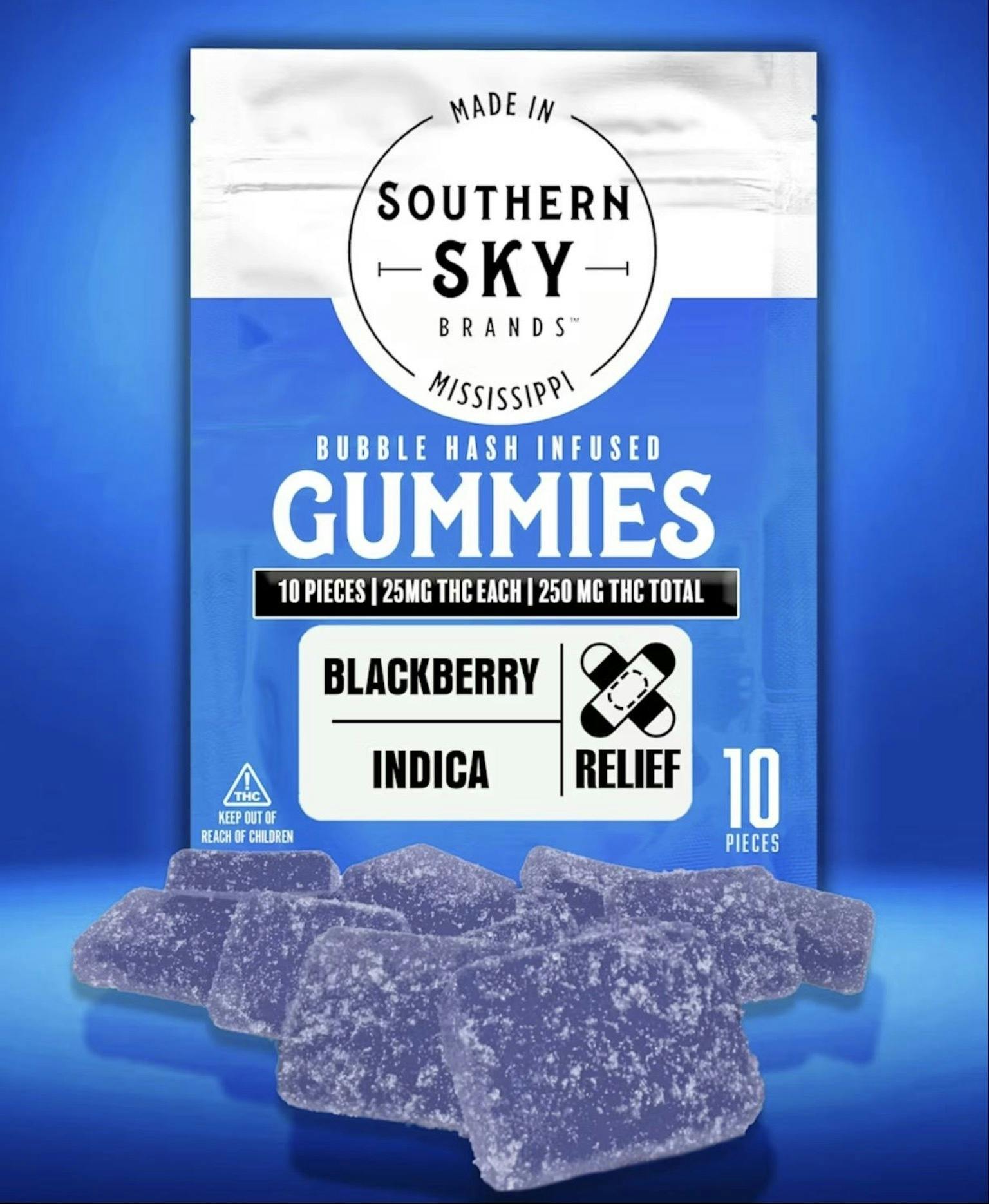 Blackberry Bubble Hash Gummies | 250mg | 10ct | 25mg/ea