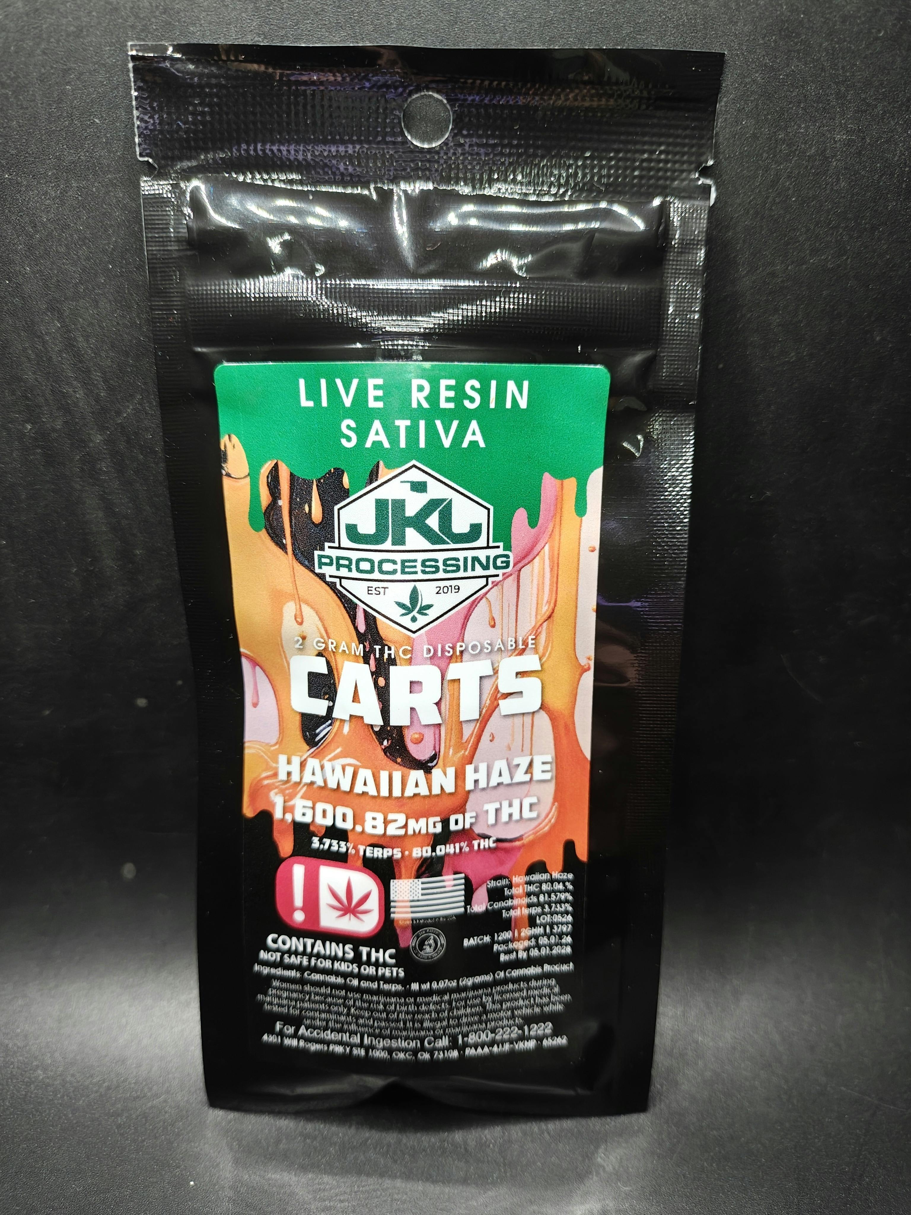 JKJ Processing - Hawaiian Haze - 2G Live Resin Disposable
