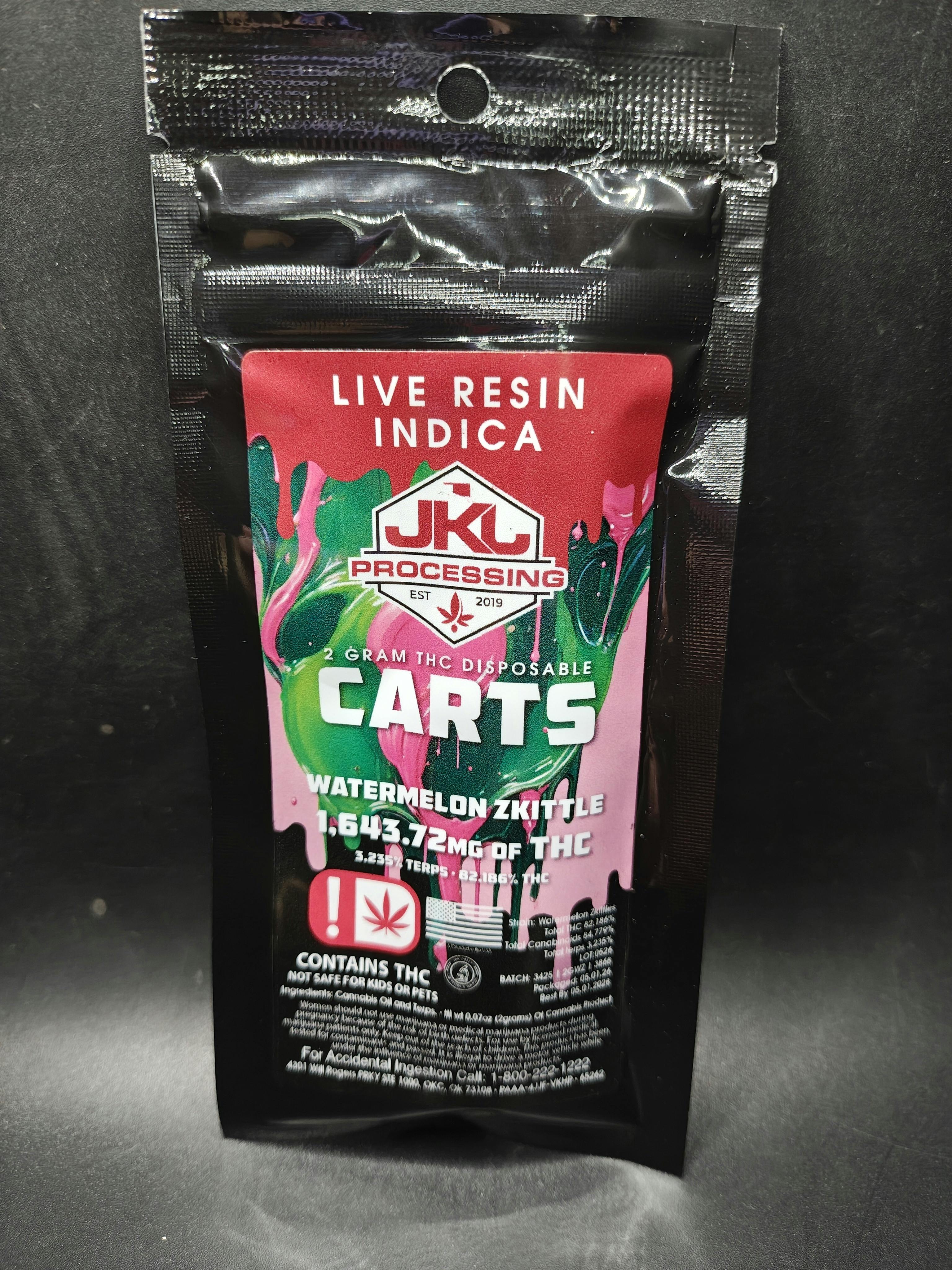 JKJ Processing - Watermelon Zkittle - 2G Live Resin Disposable