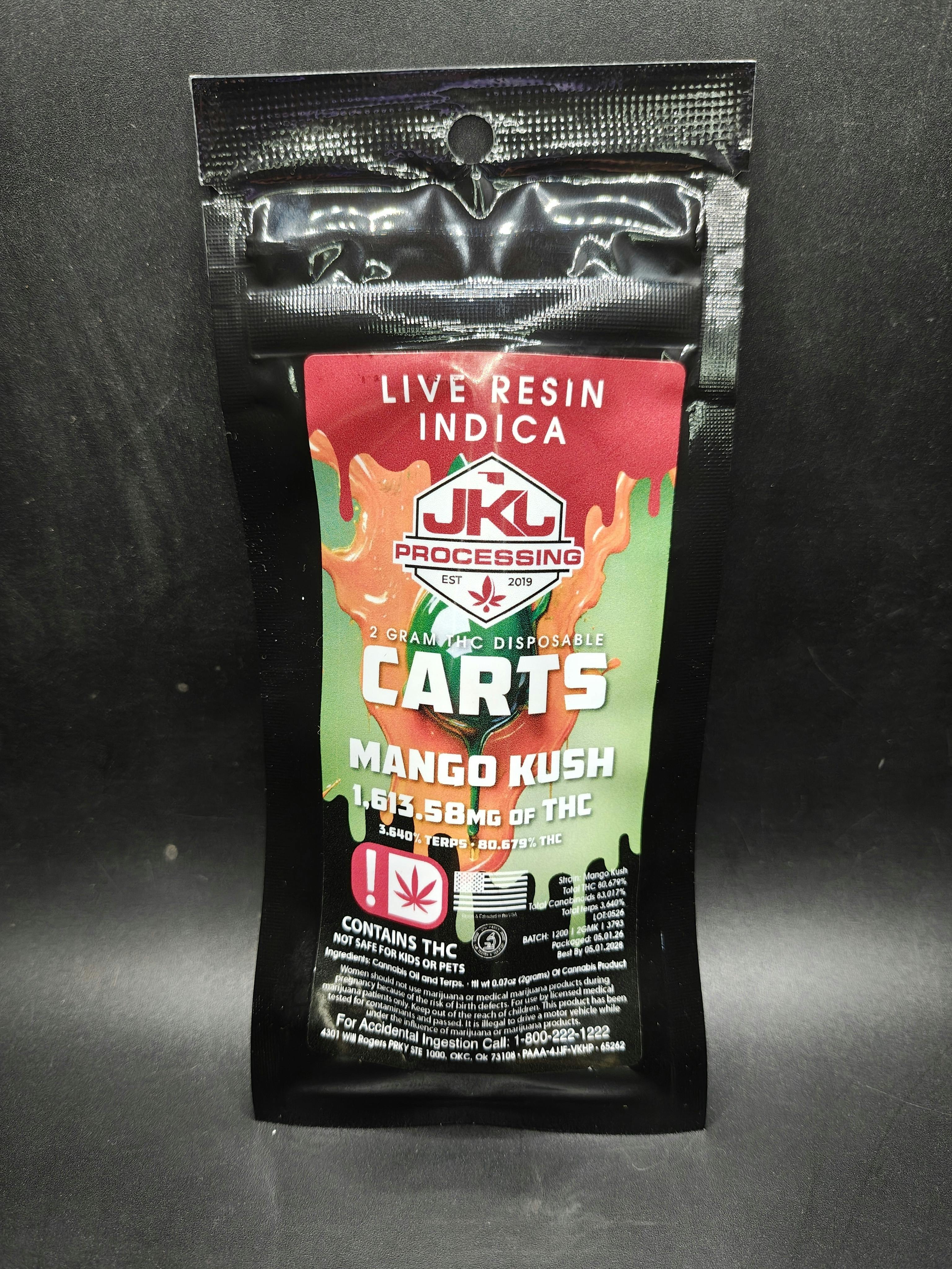 JKJ Processing - Mango Kush - 2G Live Resin Disposable