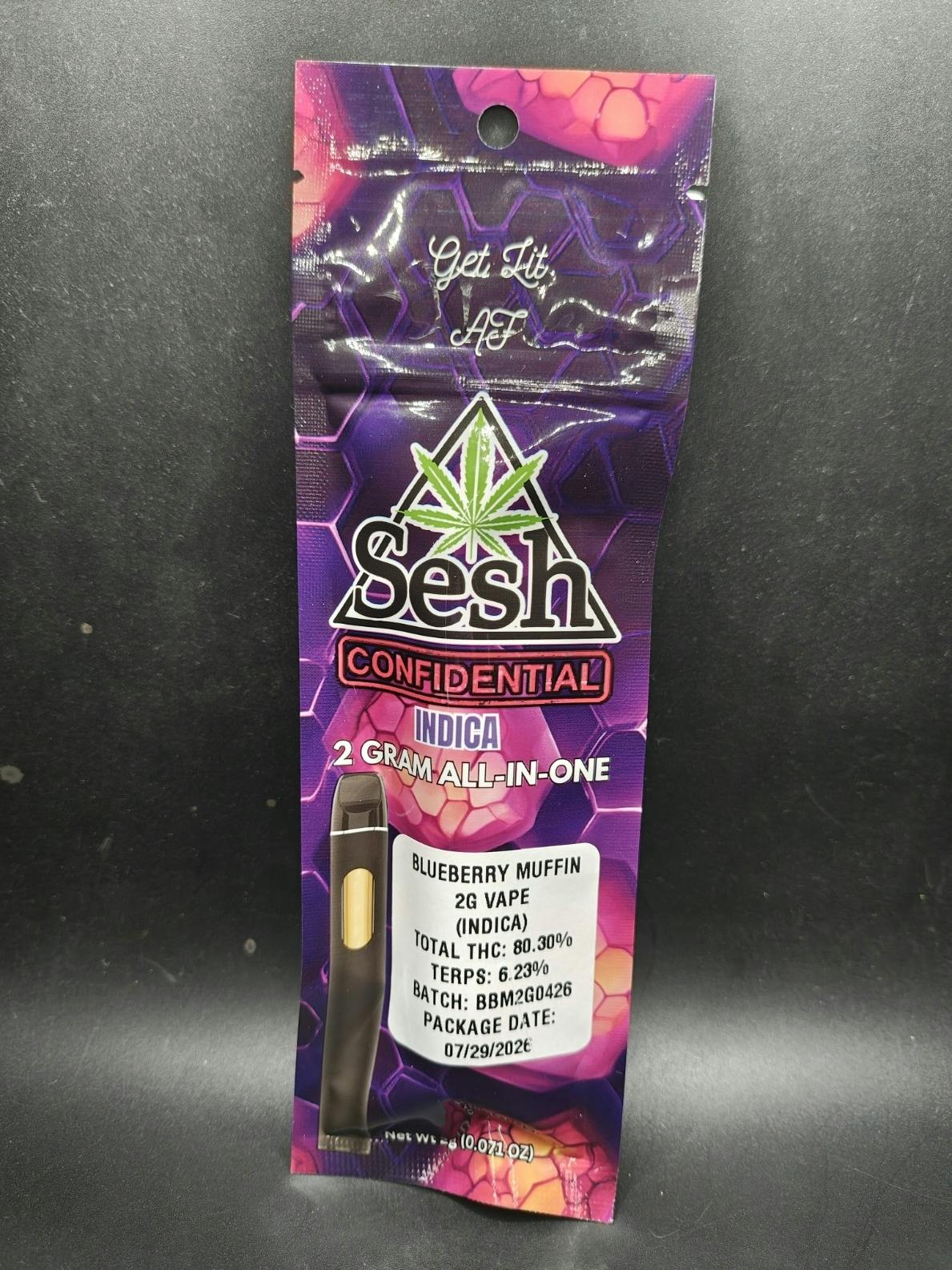 Sesh Confidential - Blueberry Muffin - 2G All In One Disposable
