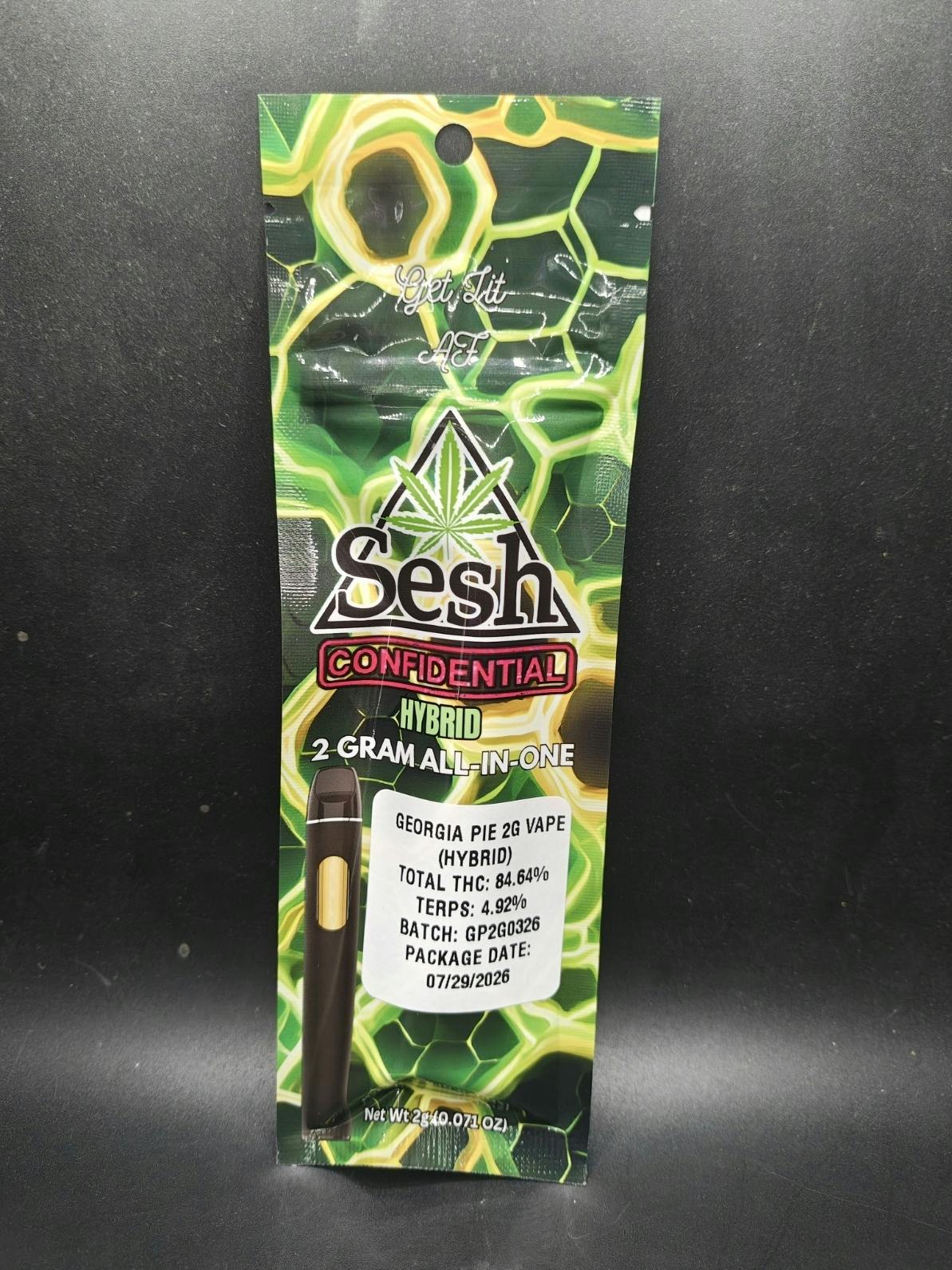 Sesh Confidential - Georgia Pie - 2G All In One Disposable