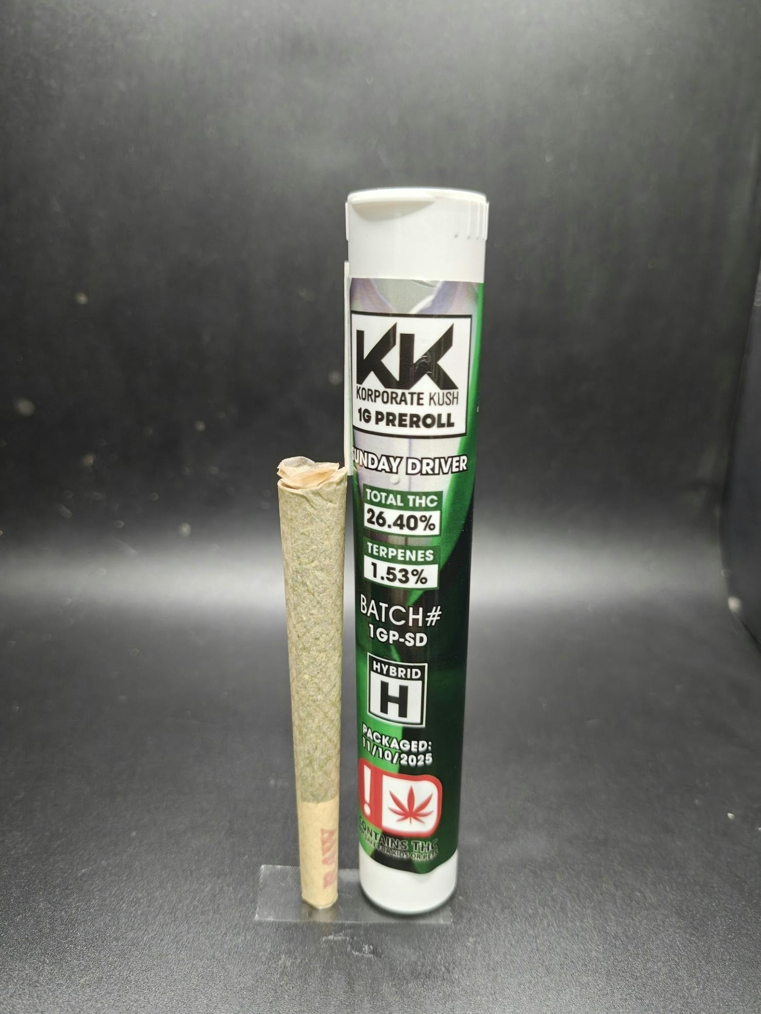 Korp Kush - Sunday Driver - 1G Pre Roll (3G/$4.31) (20G/$25.86)