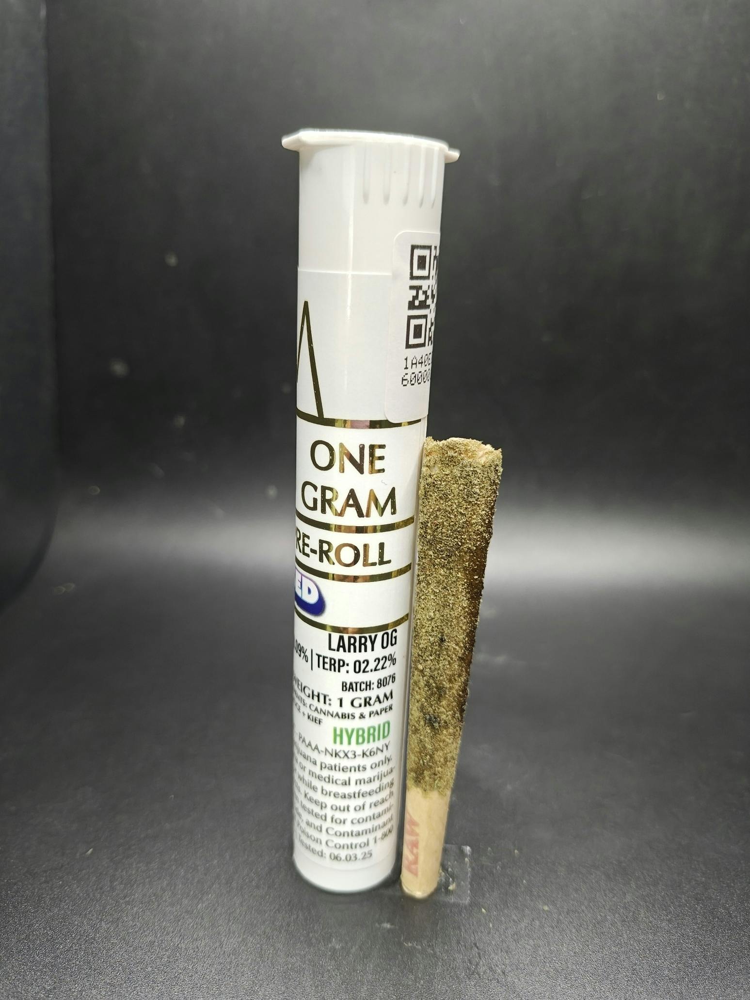 White Mousse - Larry OG - 1G Terp Sauce and Kief Infused Pre Roll