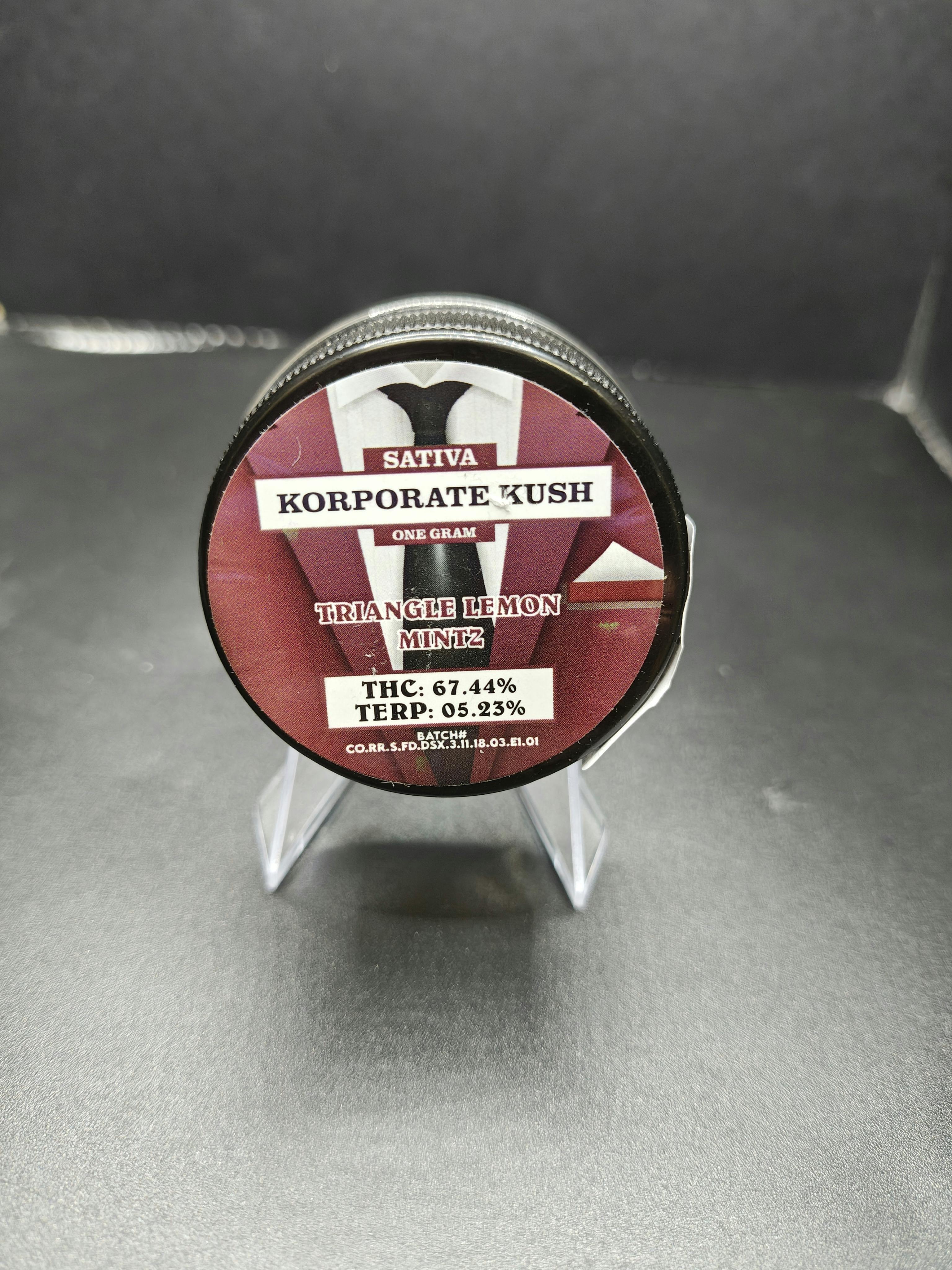 Korp Kush - Triangle Lemon Mintz - 1G Concentrate (20G/$86.20)