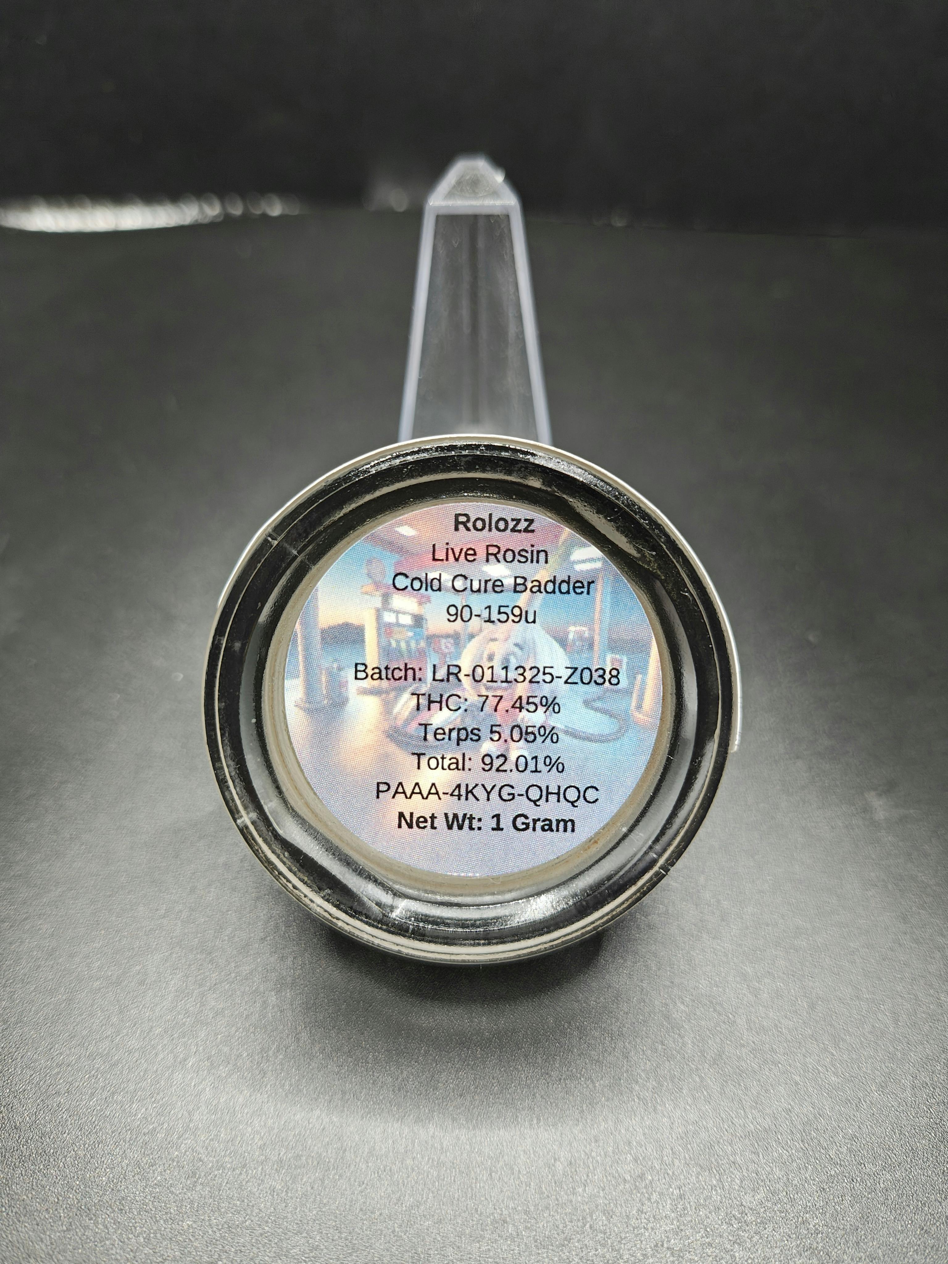 Zenoa - Rolozz - 1G Live Rosin Badder Jar