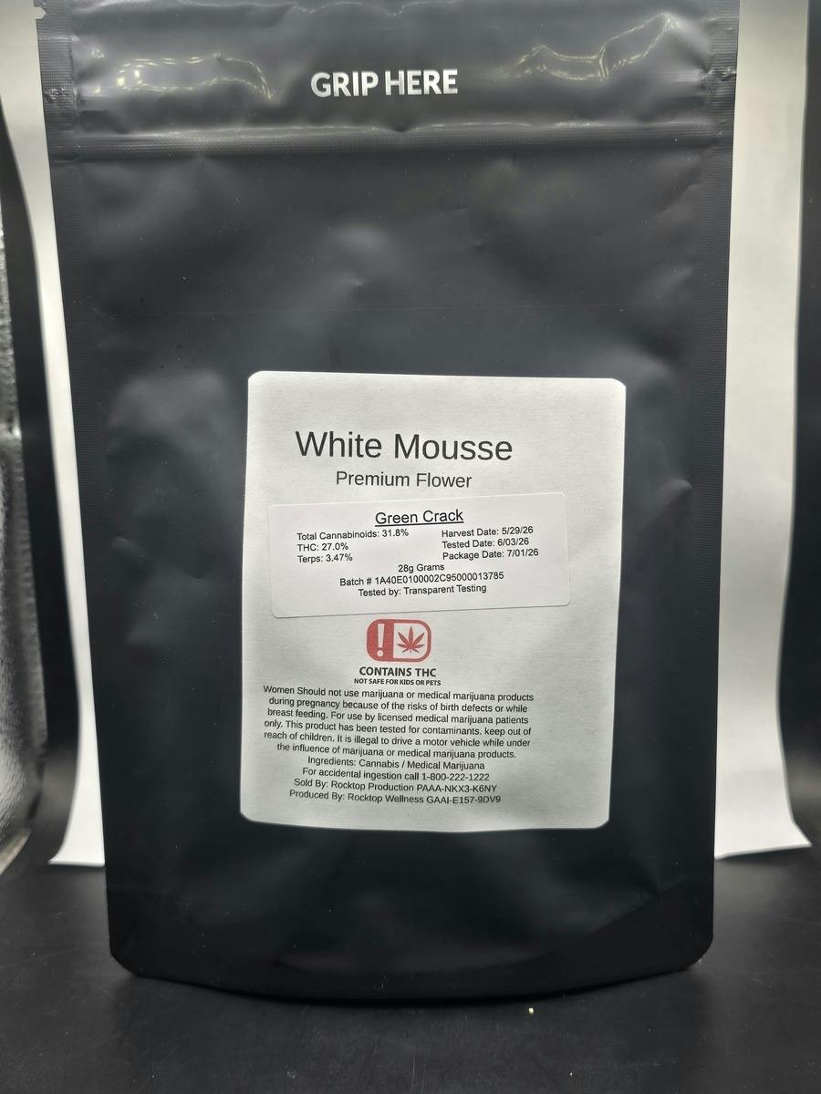 White Mousse - Green Crack - Pre-Pack Premium Smalls Ounce