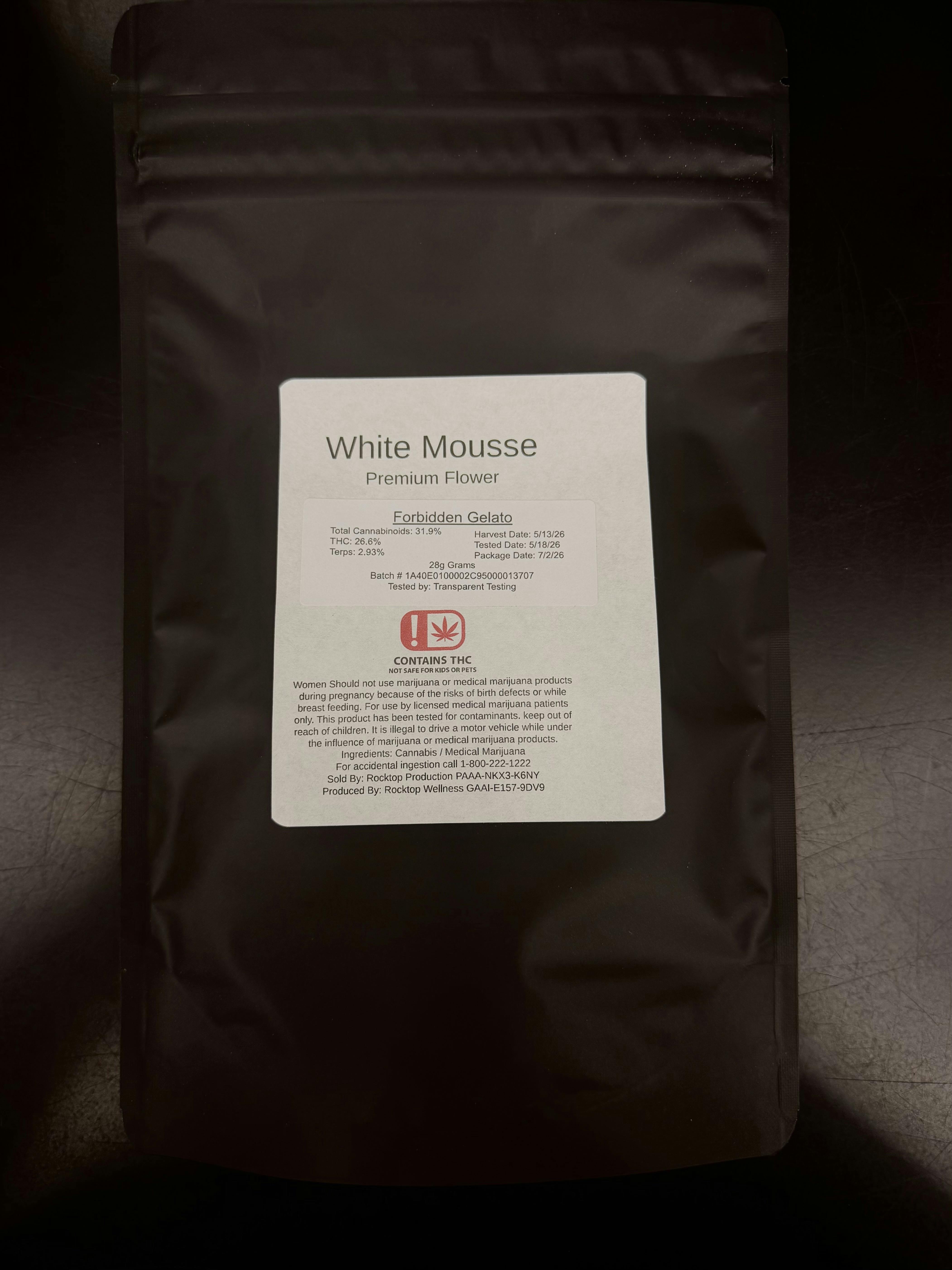 White Mousse - Forbidden Gelato - Pre-Pack Premium Smalls Ounce