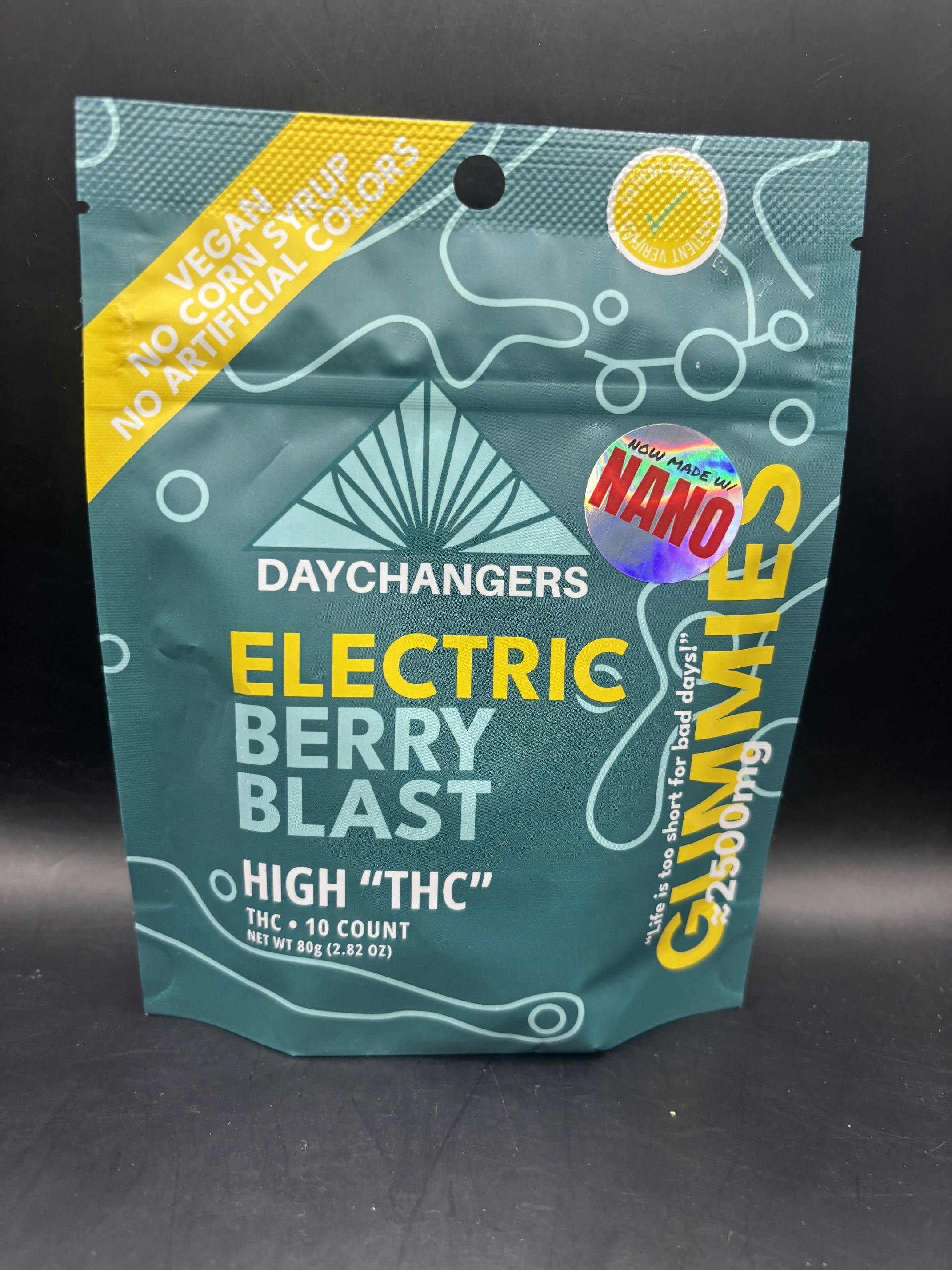 Day Changers - Electric Berry Blast(10ct). - Nano High THC 2500MG