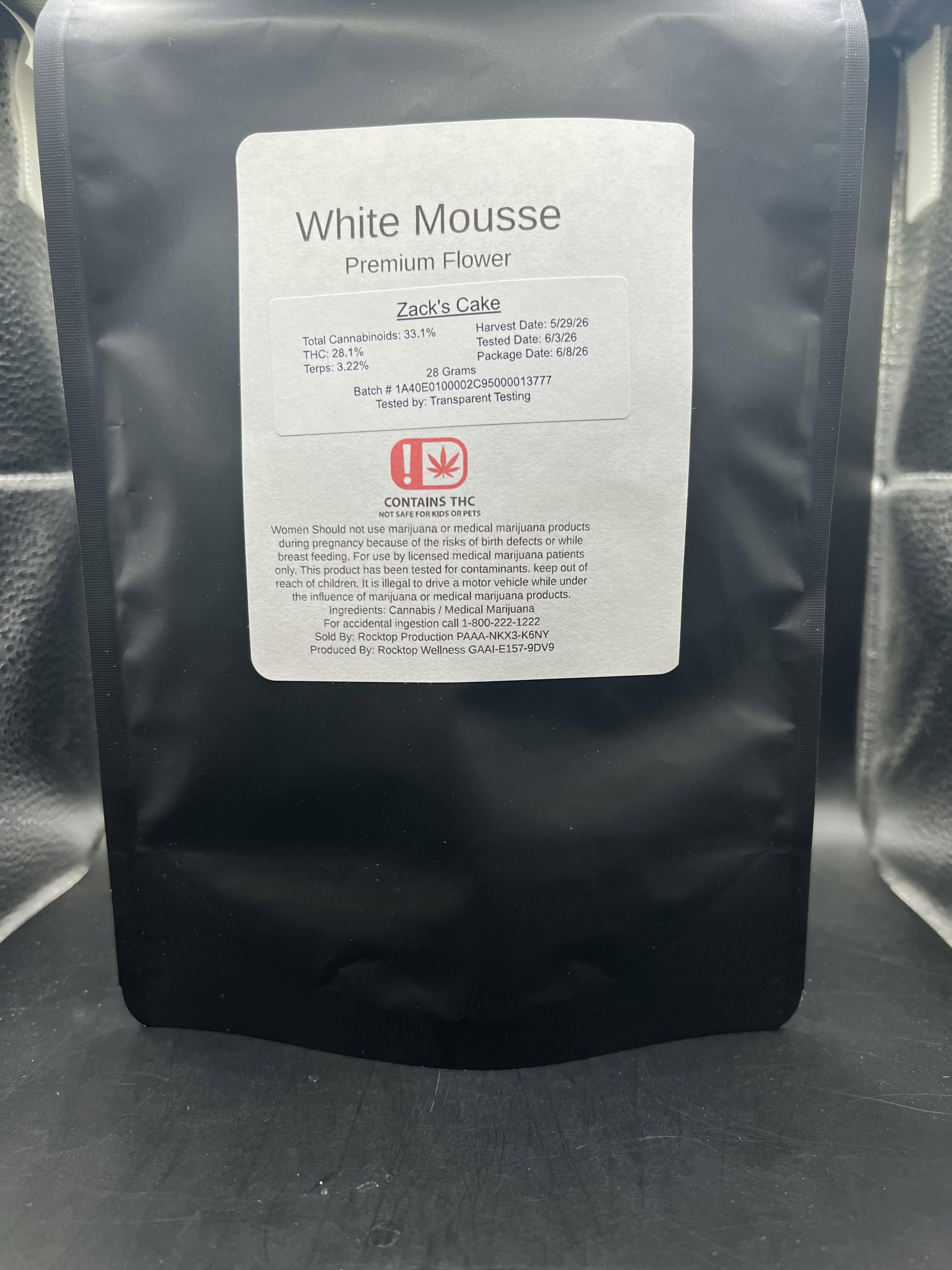 White Mousse - Zack's Cake - Pre-Pack Premium Smalls Ounce