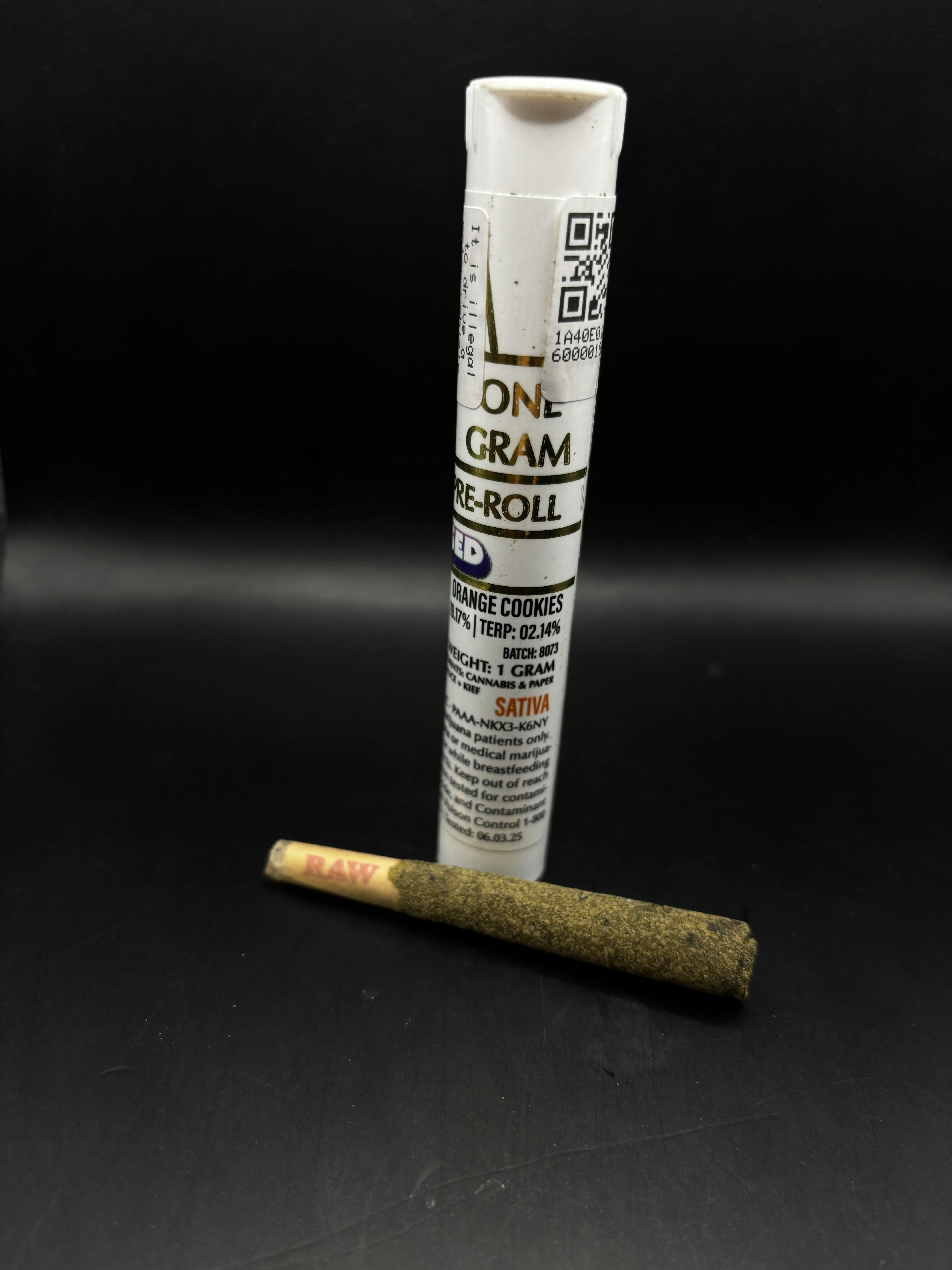 White Mousse - Orange Cookies - 1G Terp Sauce and Kief Infused Pre Roll