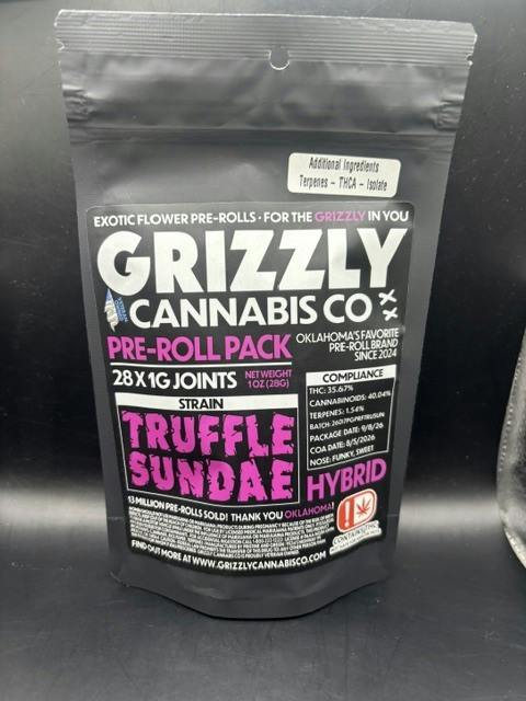 Grizzly - Truffle Sundae - 28G Pre-Roll Pack