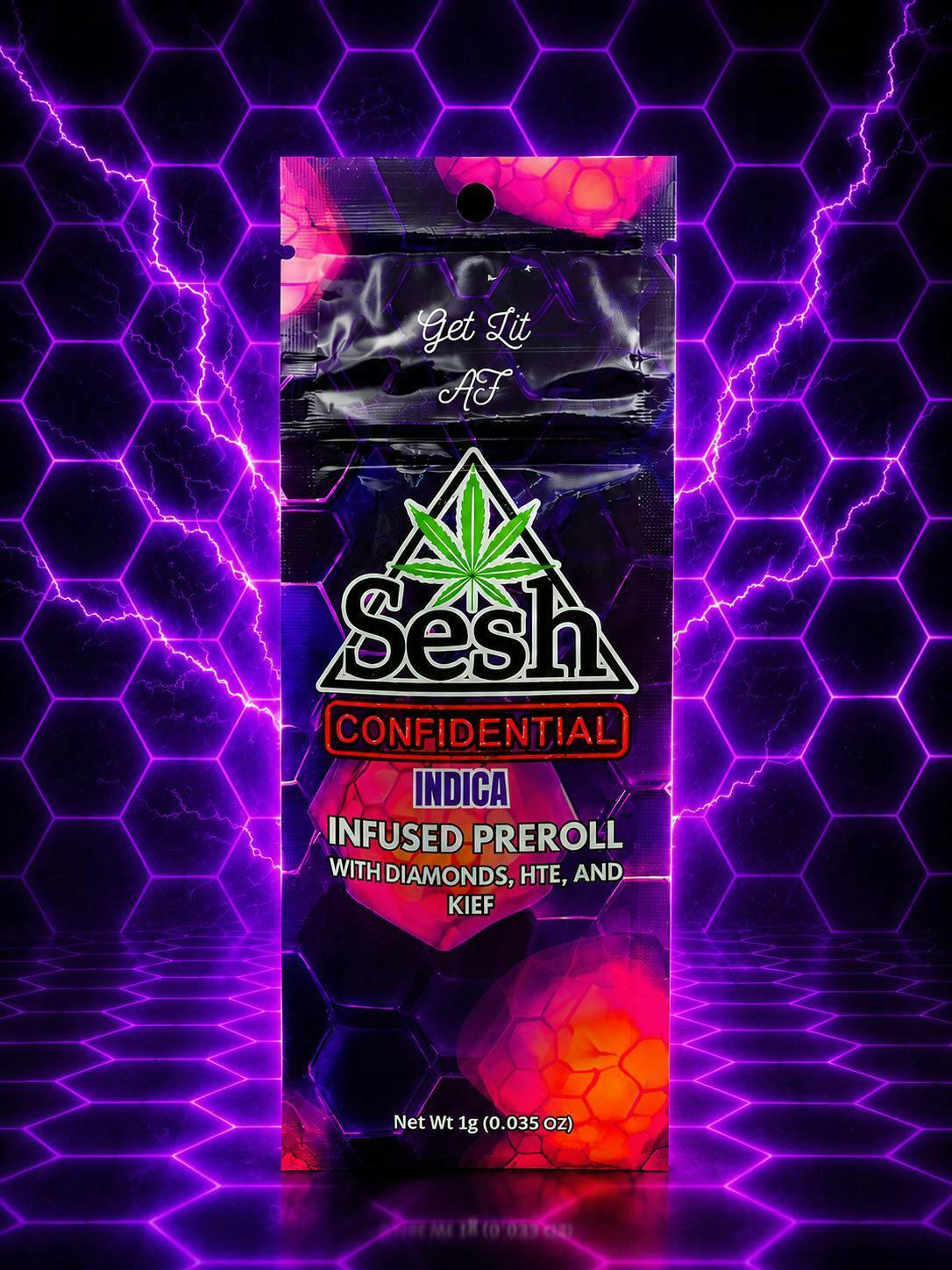 Sesh Confidential- Blue Starburst - 1G Infused Preroll (5G/$20)