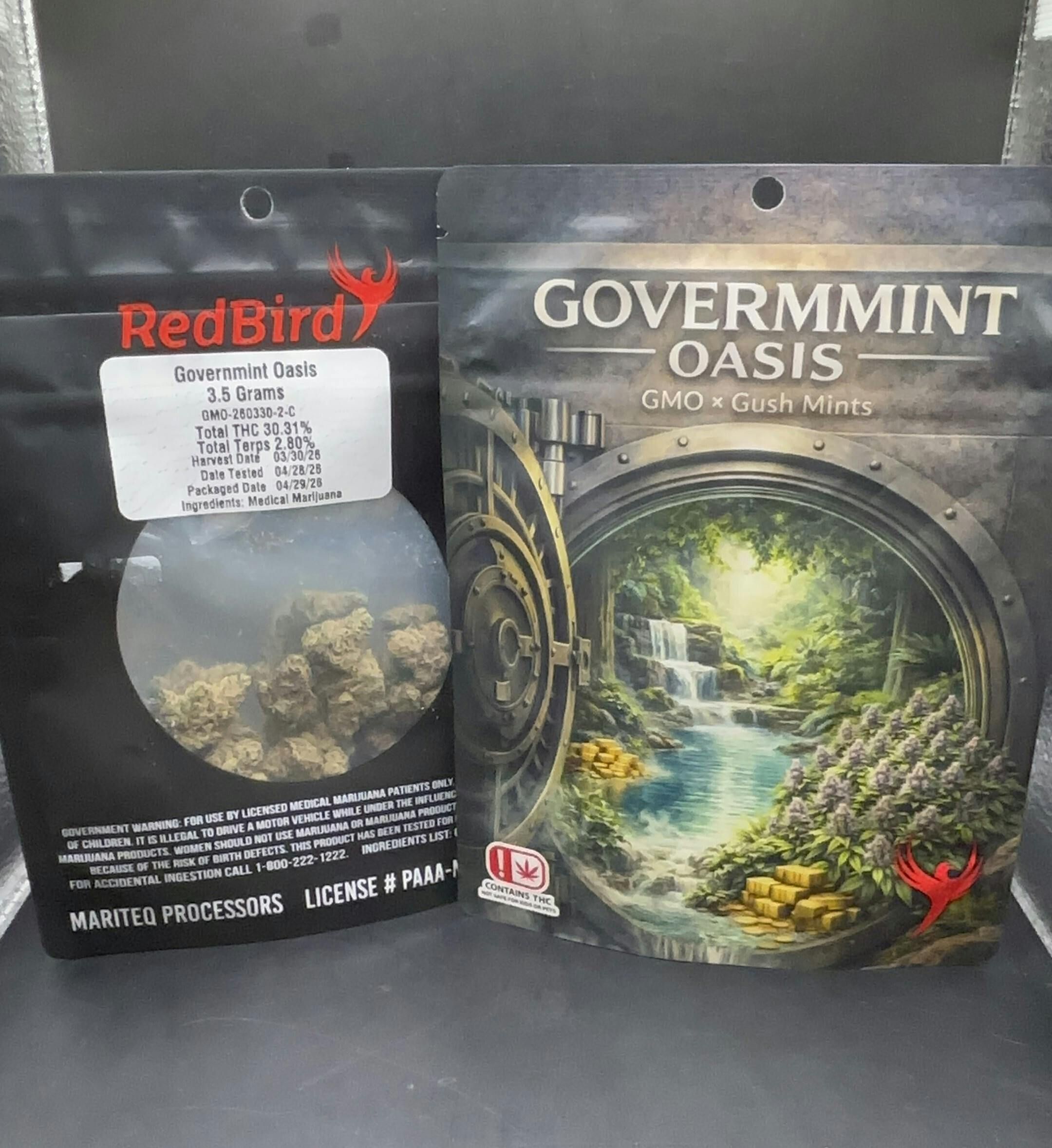 Red Bird - Governmint Oasis - Discount Pre-Pack Flower (7G/$30.17) (14G/$51.72)