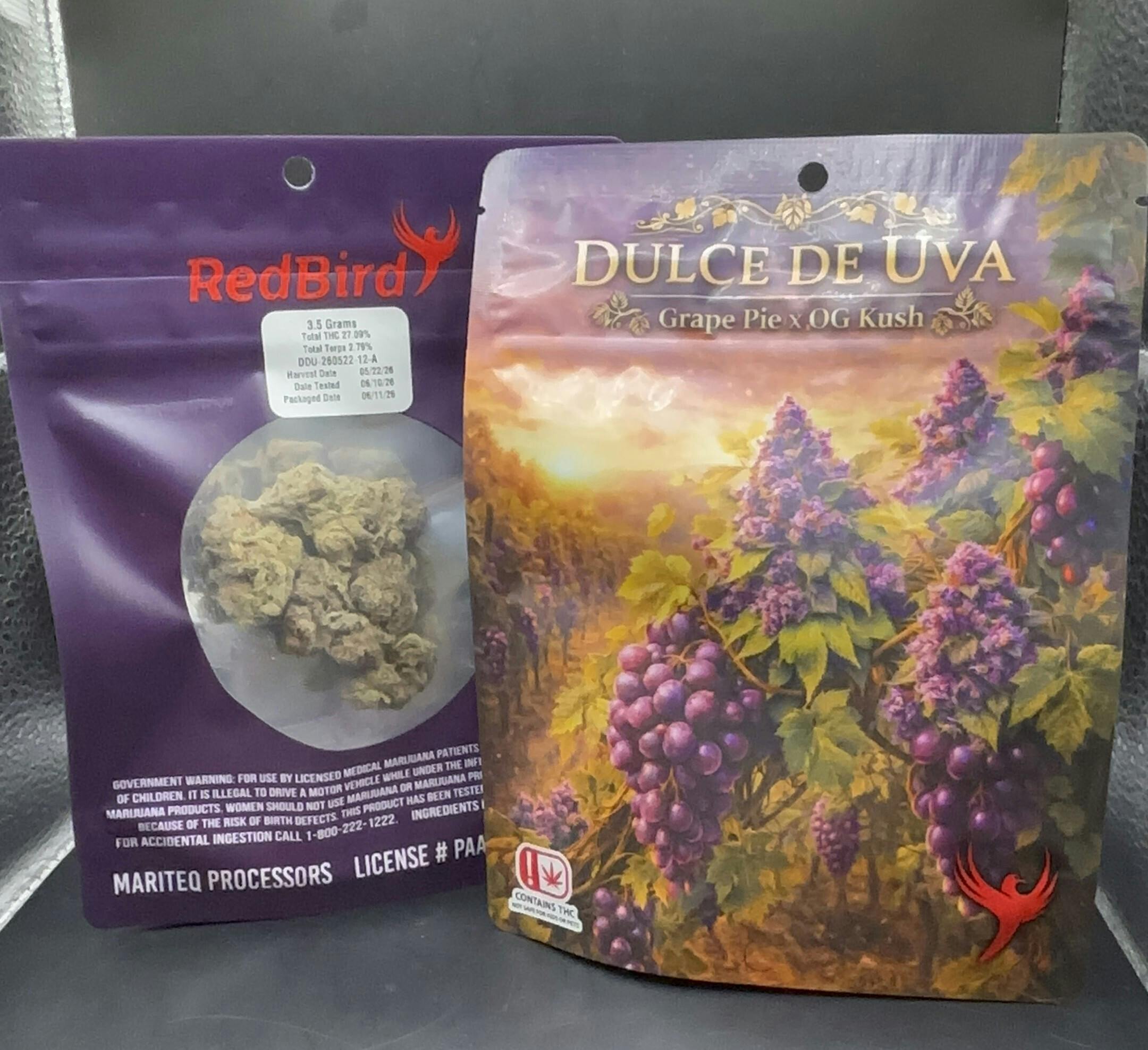 Red Bird - Dulce De Uva - Discount Pre-Pack Flower (7G/$30.17) (14G/$51.72)