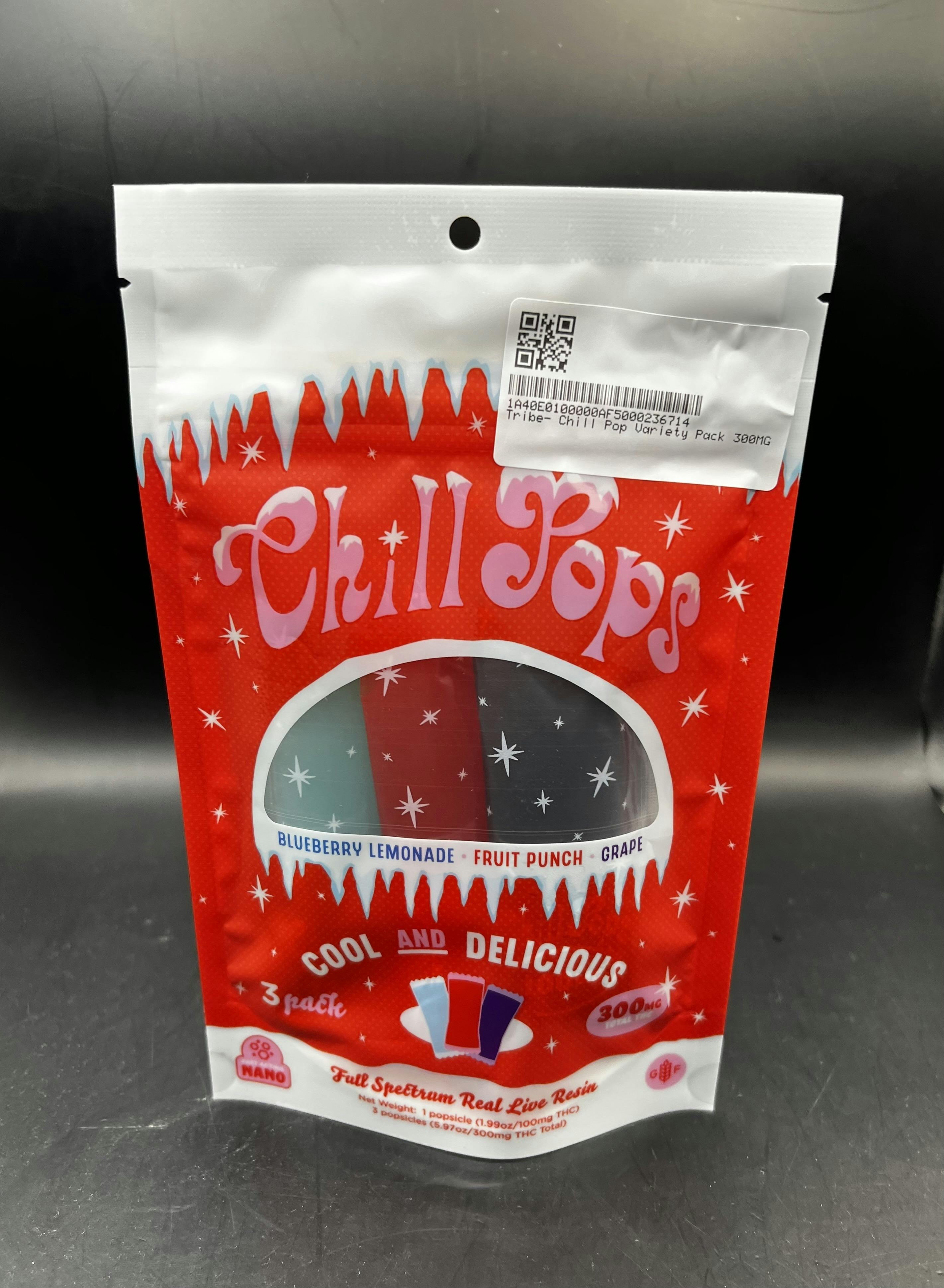 Tribe | Nano Live Resin Chillpops | Variety | 300mg | 3ct | 100mg/ea