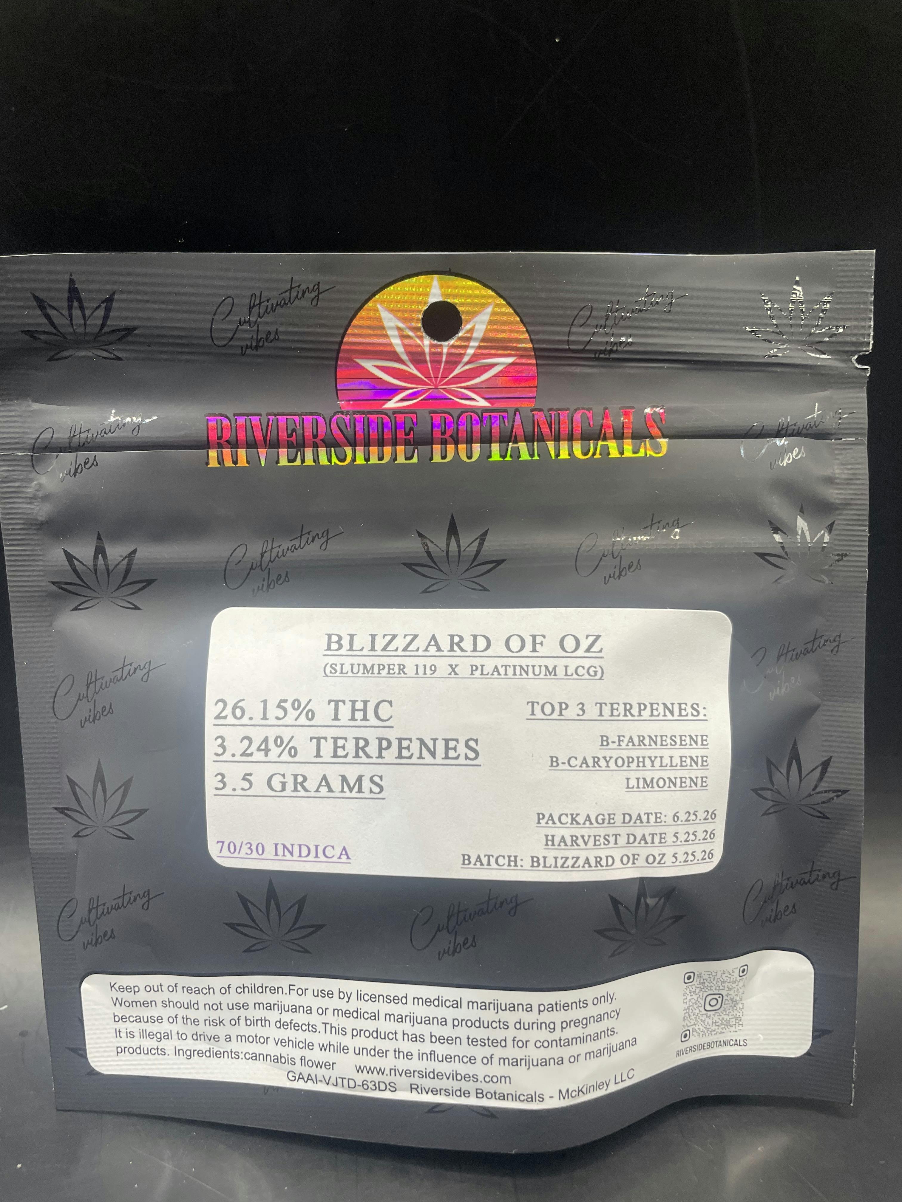 Riverside Botanical's - Blizzard Of OG - Pre-Packaged Flower 3.5G