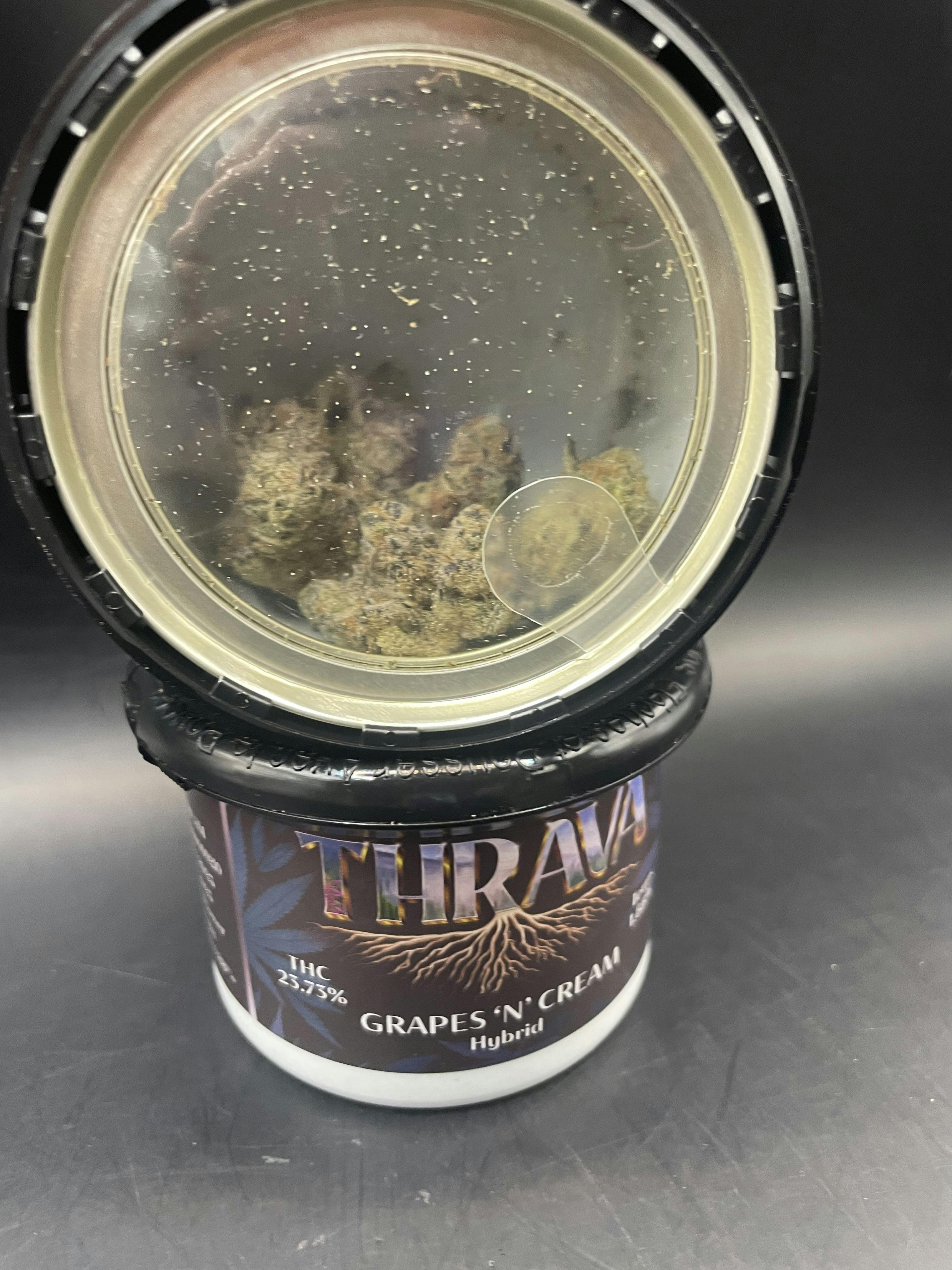 Thrava - Grape's N Cream Flower (3.5g-$25.95 | 7g-$47.57 | 1 Oz-$155.70)