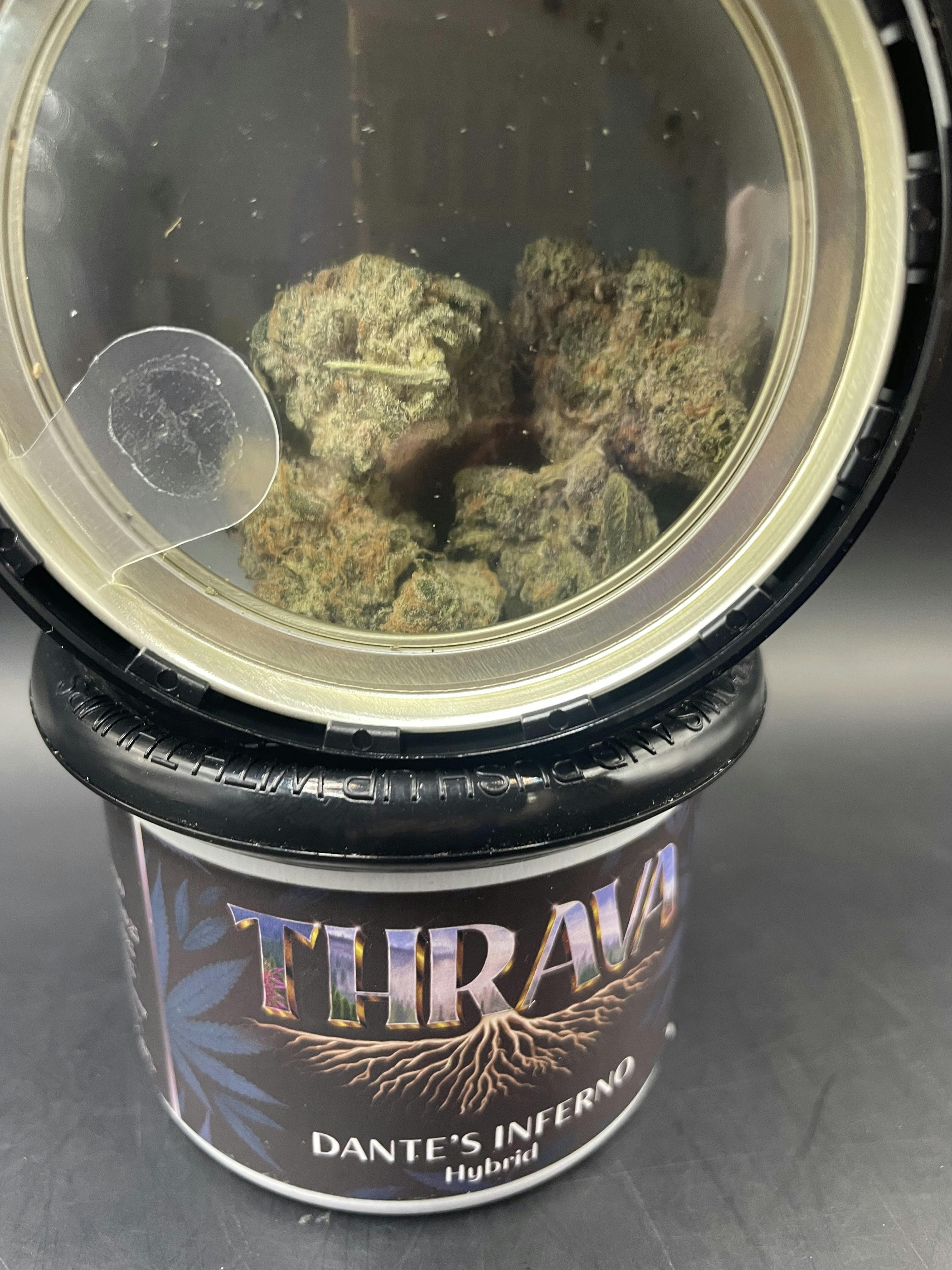 Thrava - Dante's Inferno Flower (3.5g-$25.95 | 7g-$47.57 | 1 Oz-$155.70)