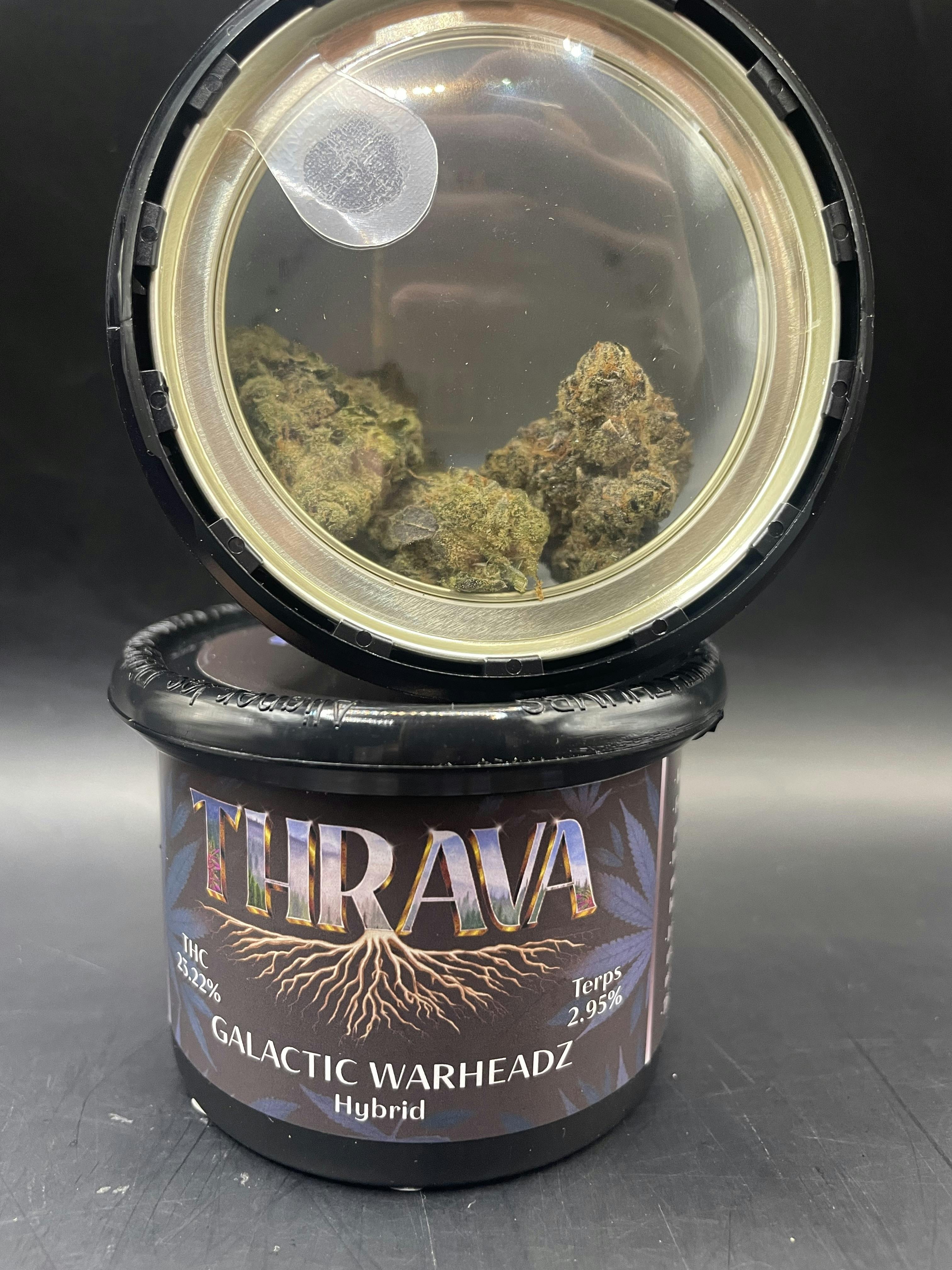 Thrava - Galactic Warheadz Flower (3.5g-$25.95 | 7g-$47.57 | 1 Oz-$155.70)