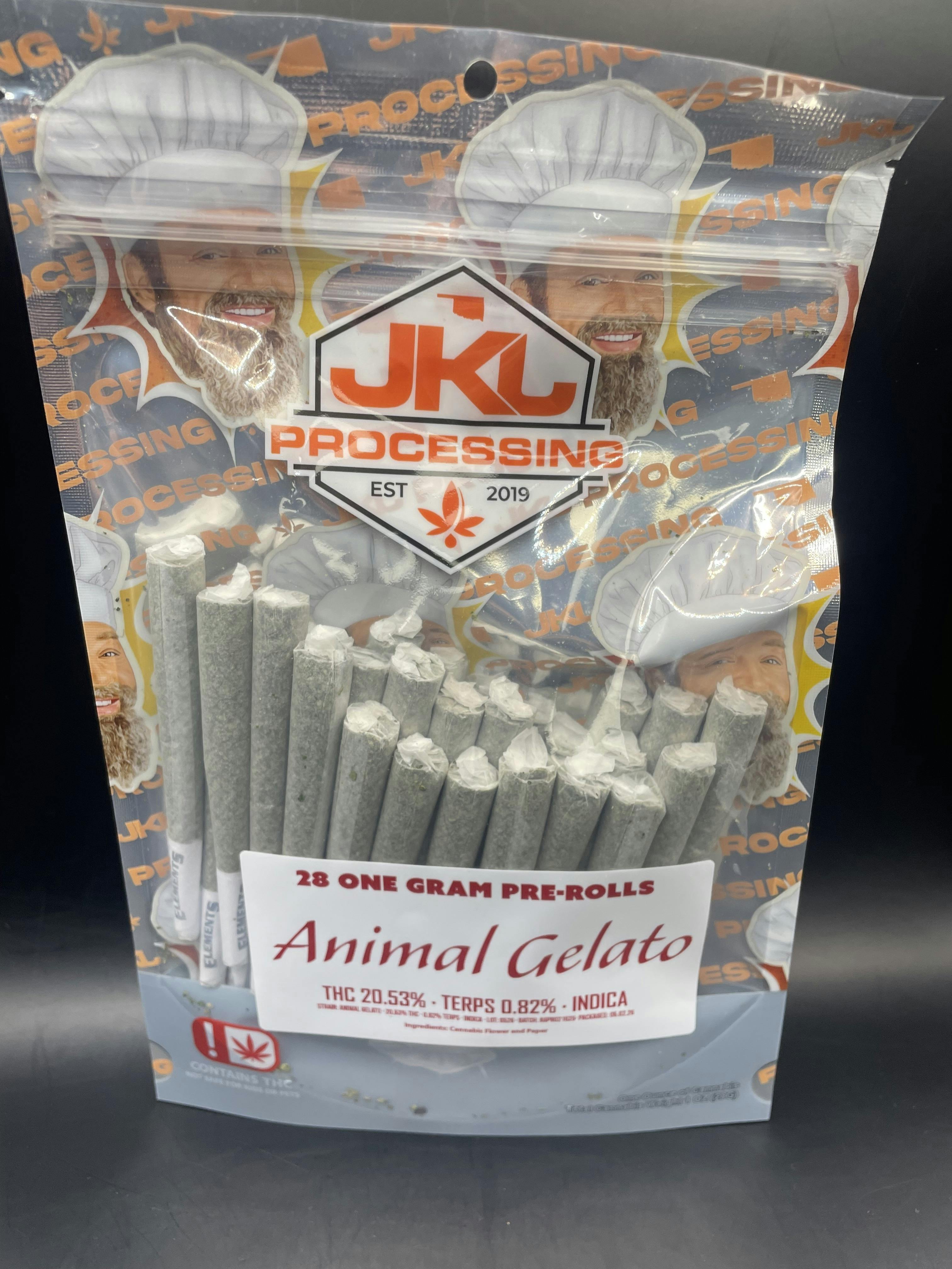 JKJ Processing - Animal Gelato - 28G Pre Roll Pack
