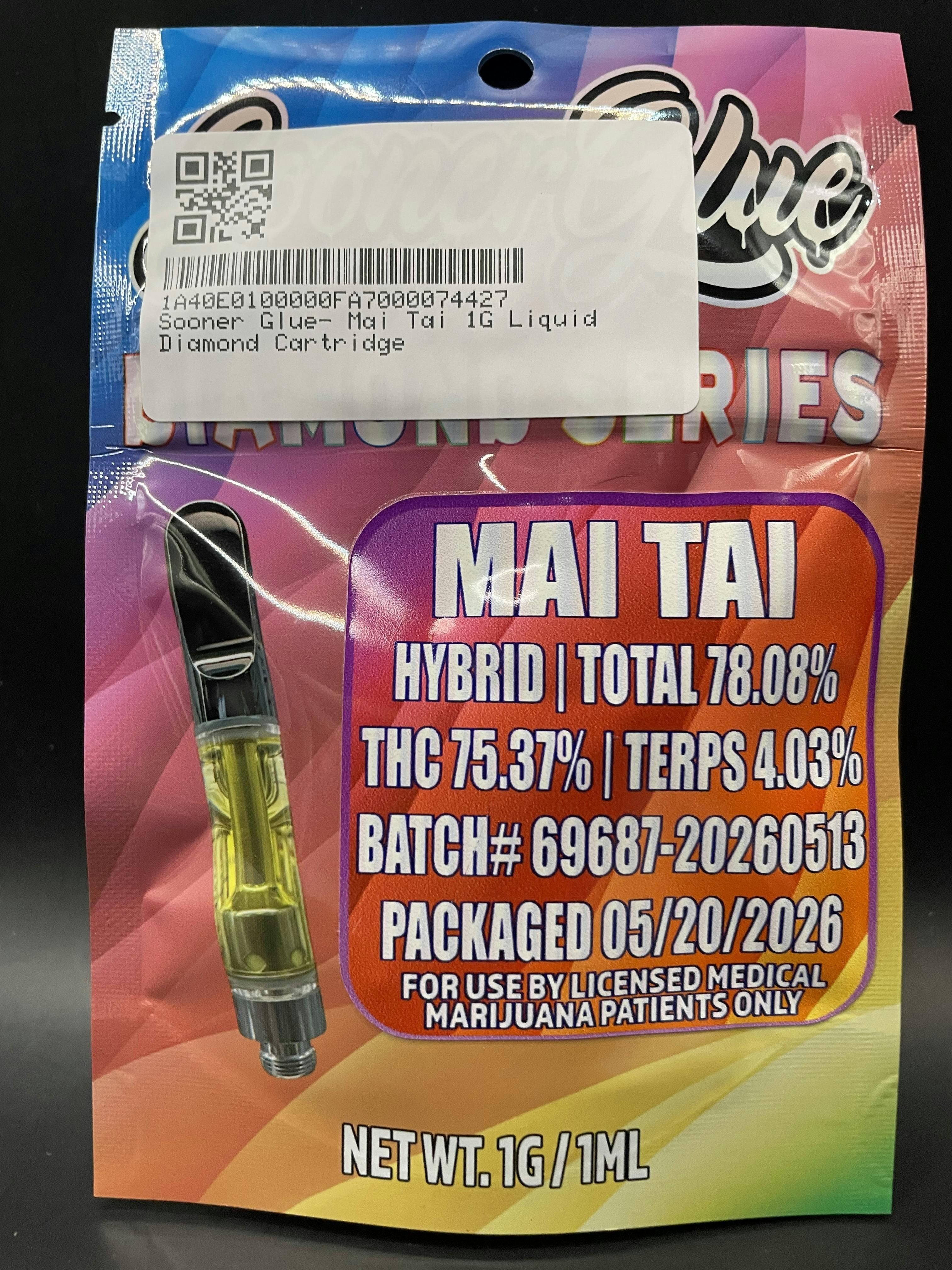 Sooner Glue - Mai Tai 1g Cartridge (15g-$86.50)