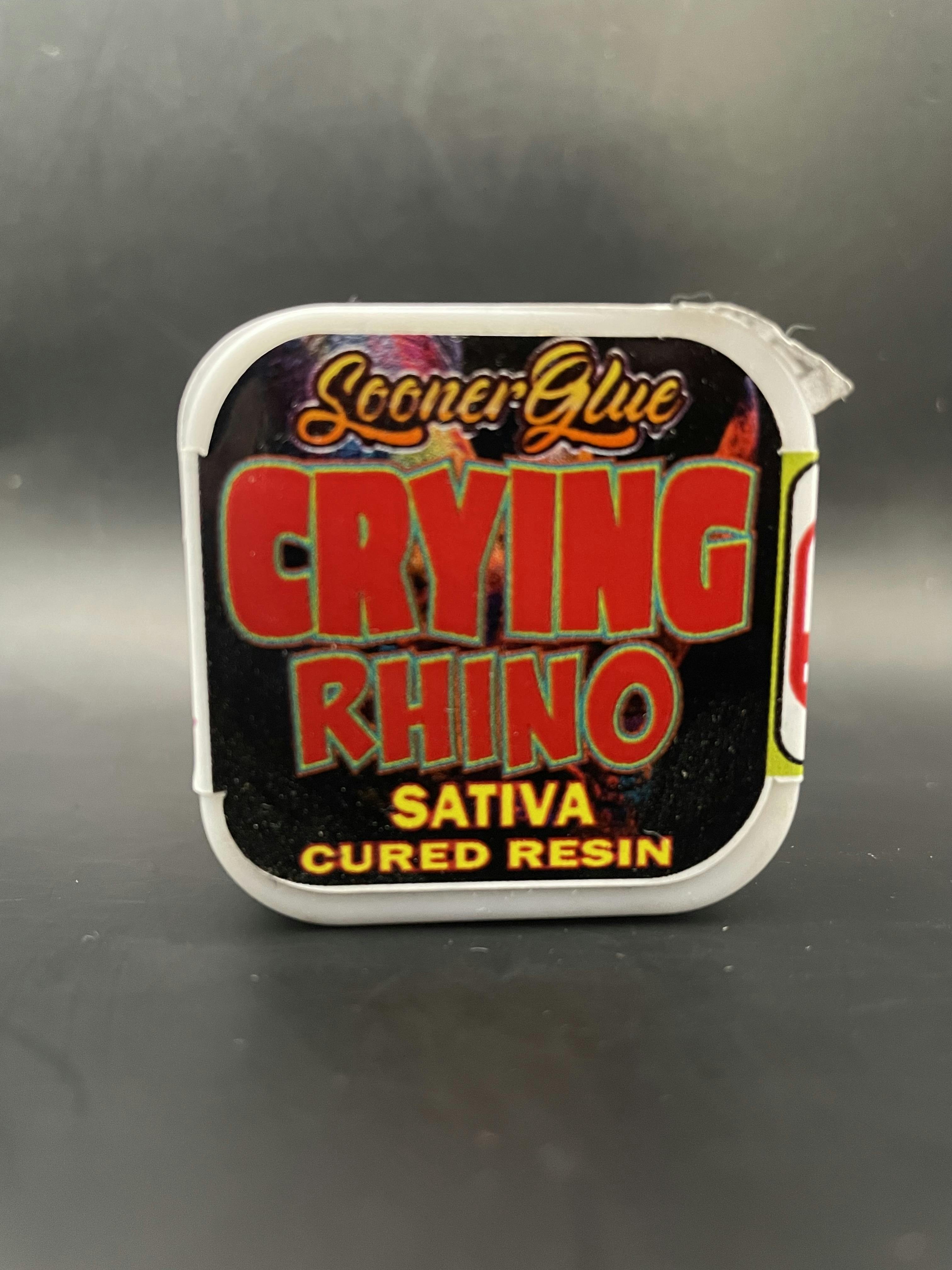 Sooner Glue - Crying Rhino - 1G Cured Resin Concentrate Jar (15G/$86.20)