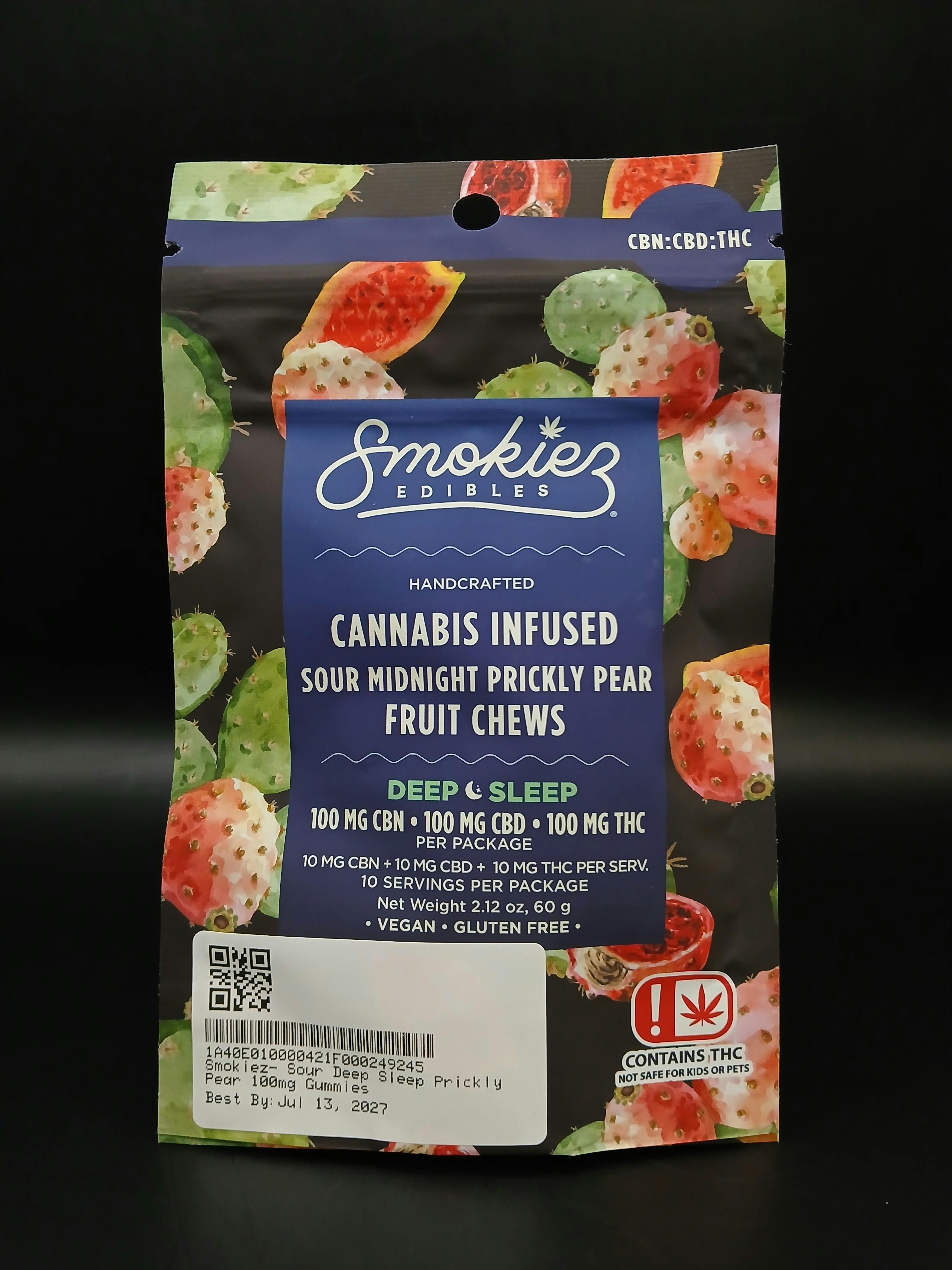 Sour Midnight Prickly Pear 1:1:1 THC:CBD:CBN Gummies | 10ct | 10mg/ea