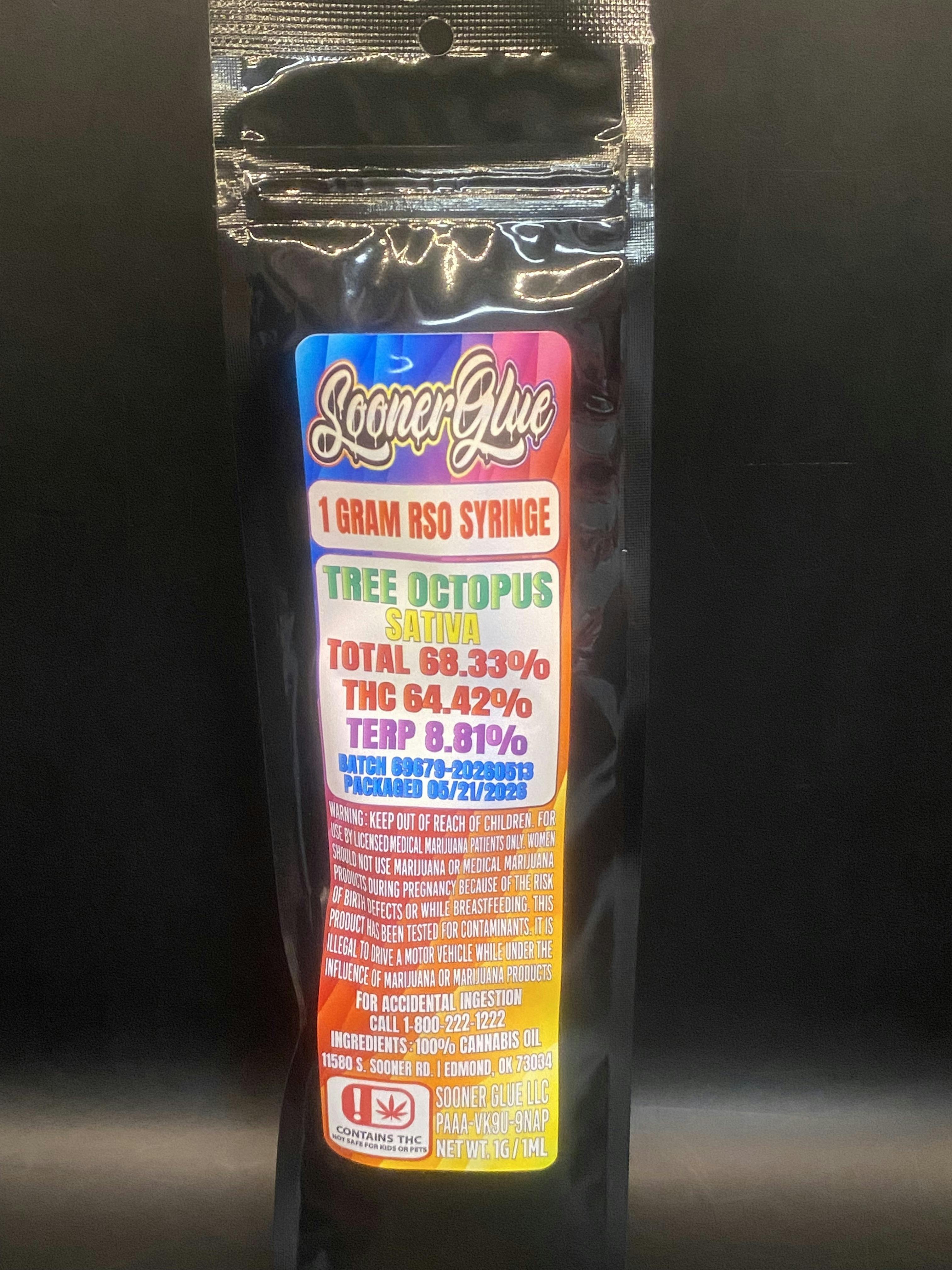 Sooner Glue | Tree Octopus | 1g RSO Syringe