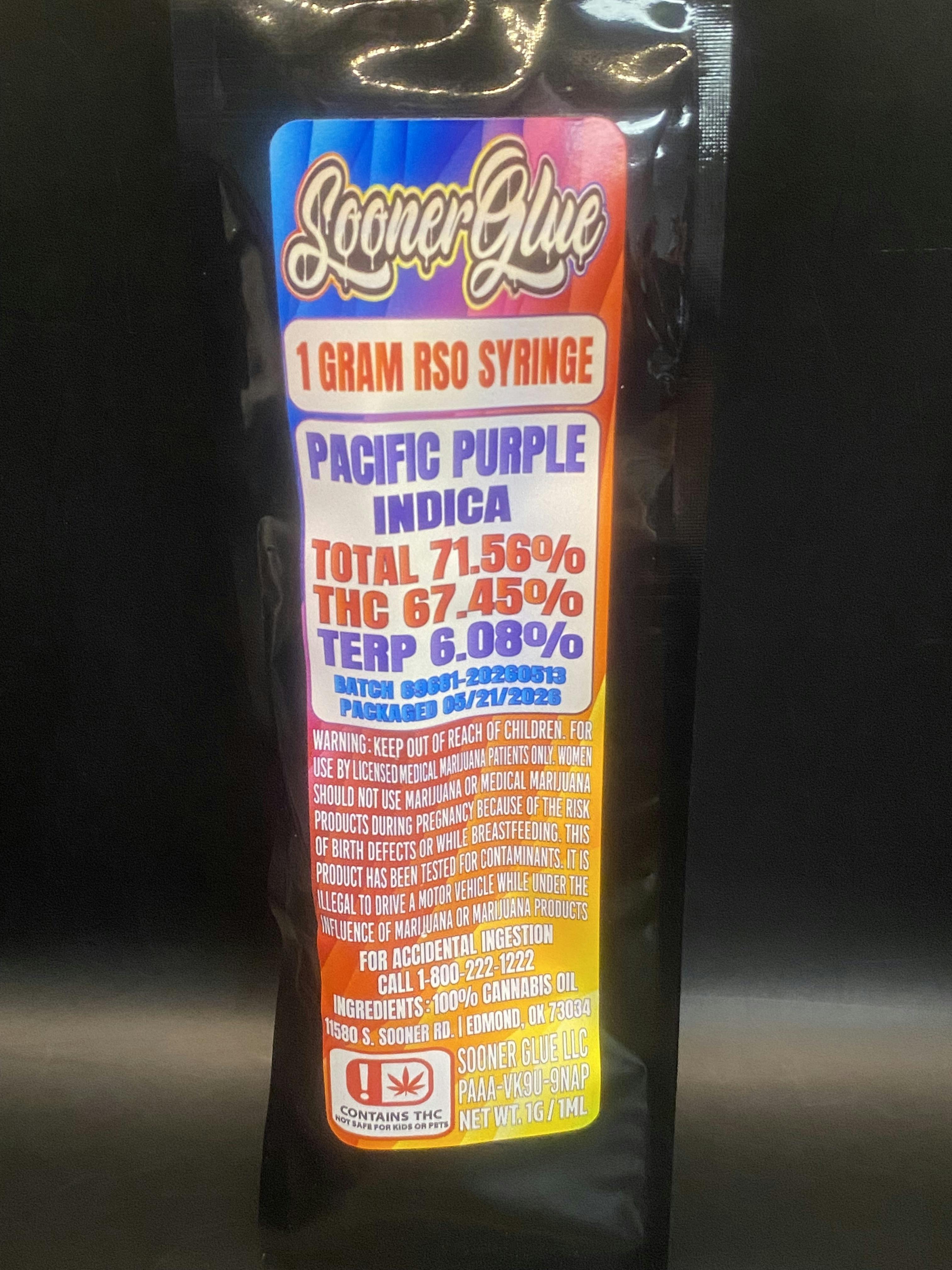 Sooner Glue | Purple Punch | 1g RSO Syringe