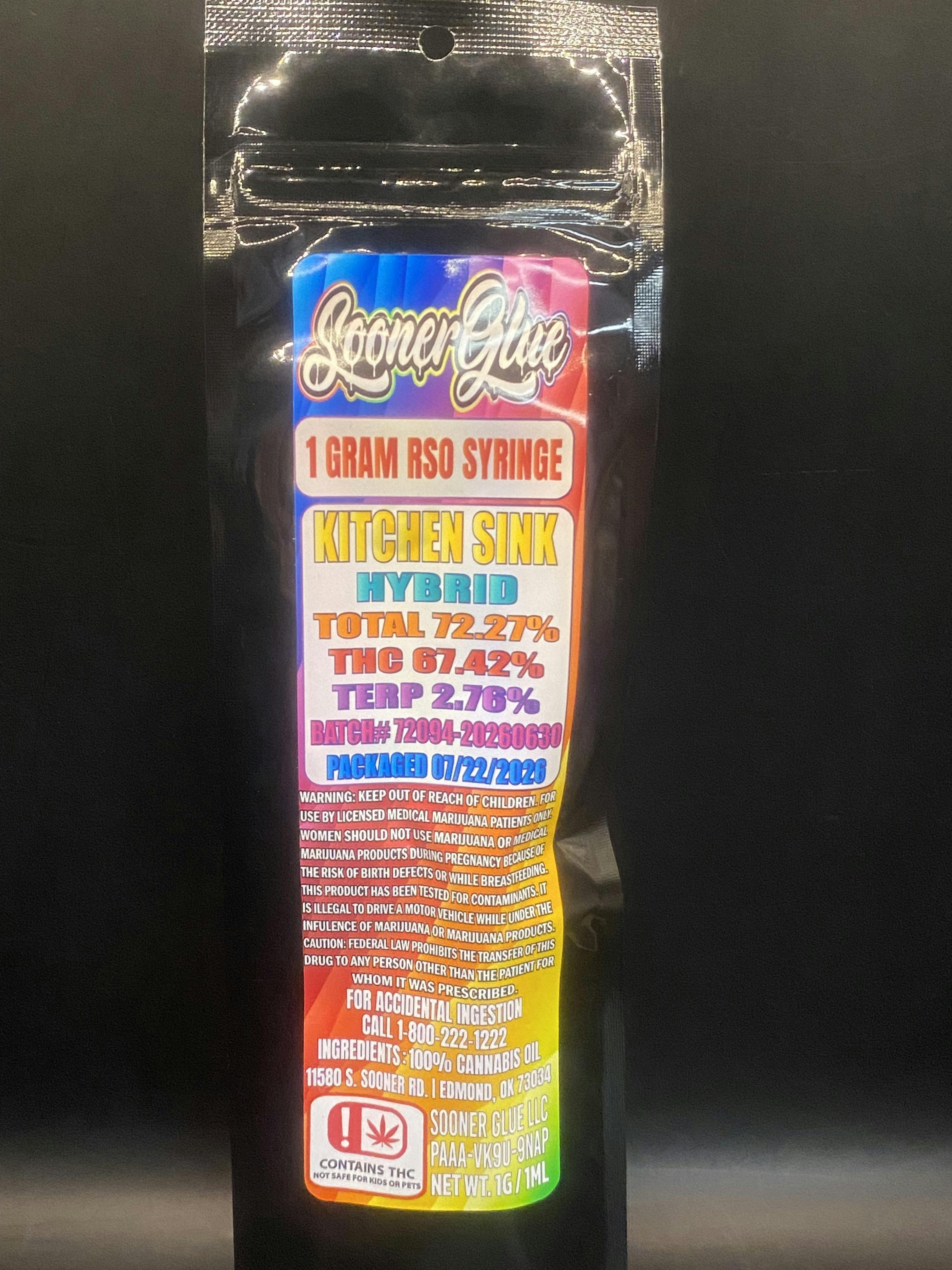 Sooner Glue | Kitchen Sink | 1g RSO Syringe