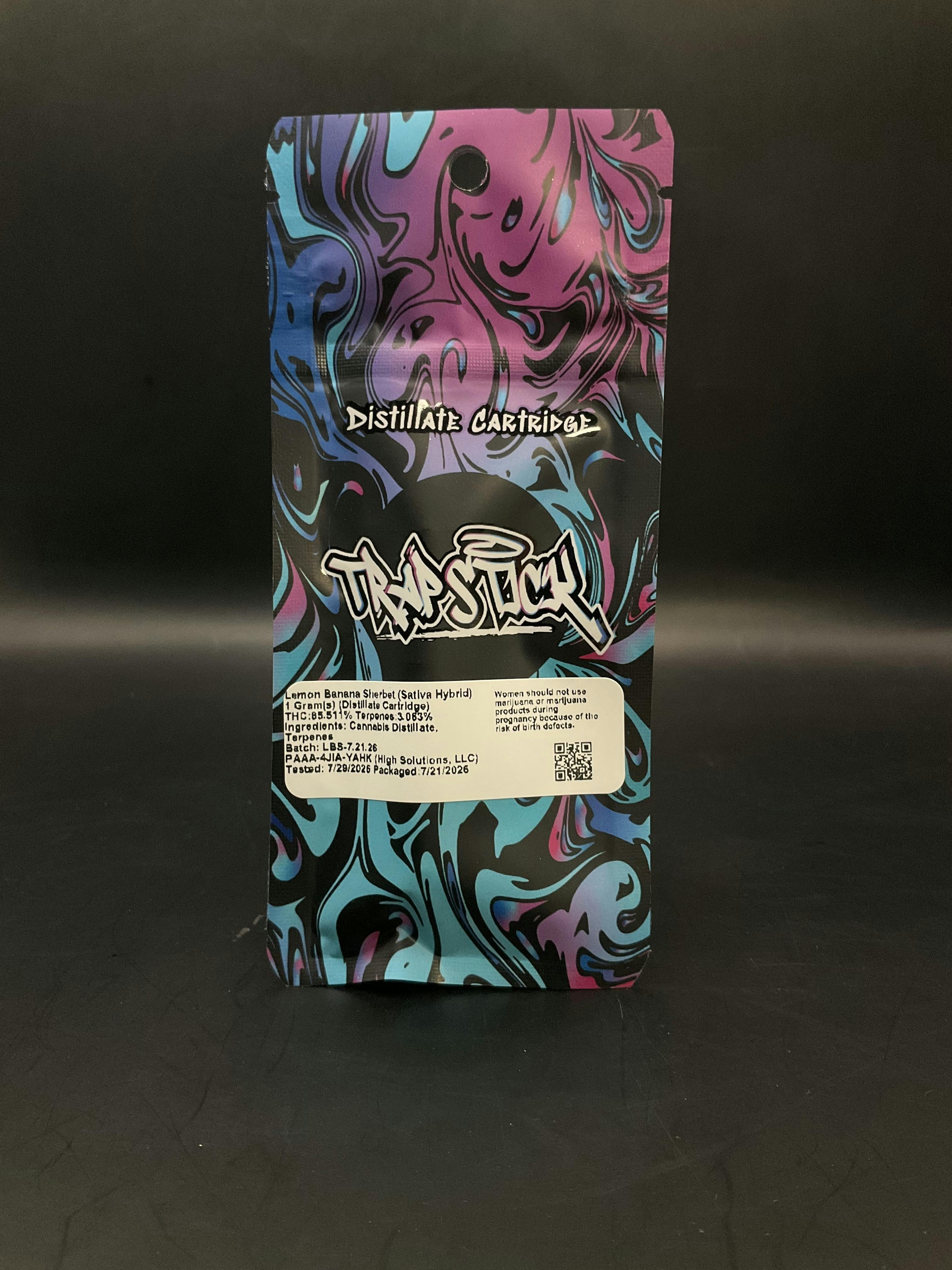 Trapstick - Lemon Banna Sherbet 1g Cartridge (15g-$86.50)