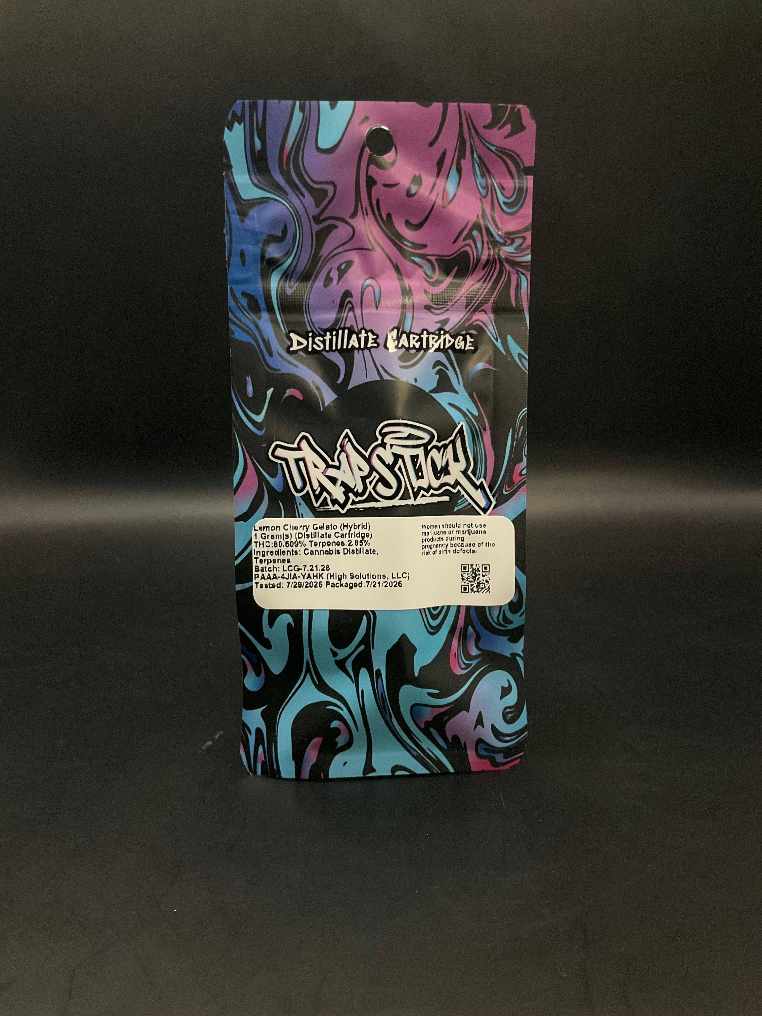 Trapstick - Lemon Cherry Gelato 1g Cartridge (15g-$86.50)