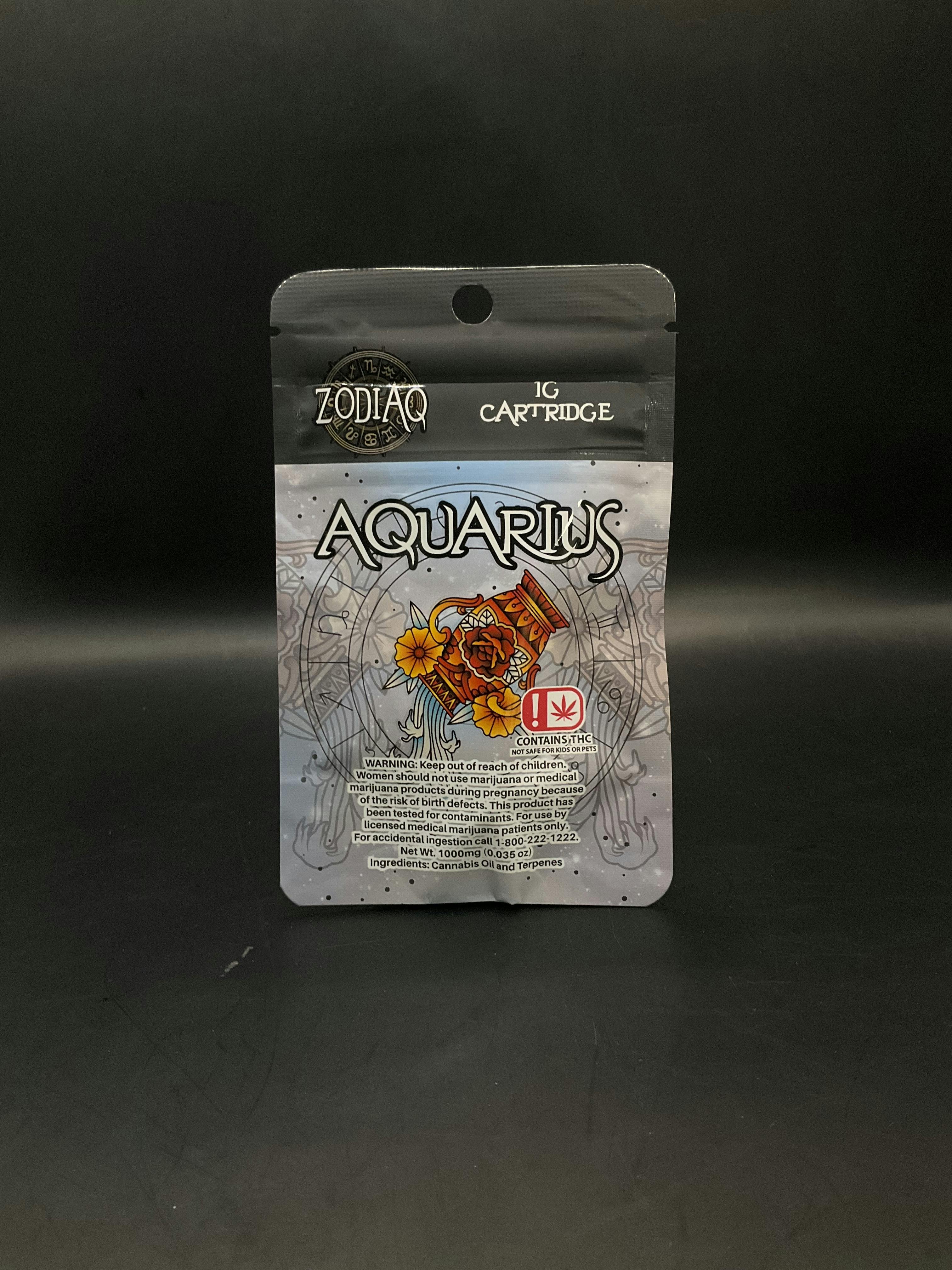 Zodiaq - Aquarius Very Berry 1g Cartridge (15g-$86.50)