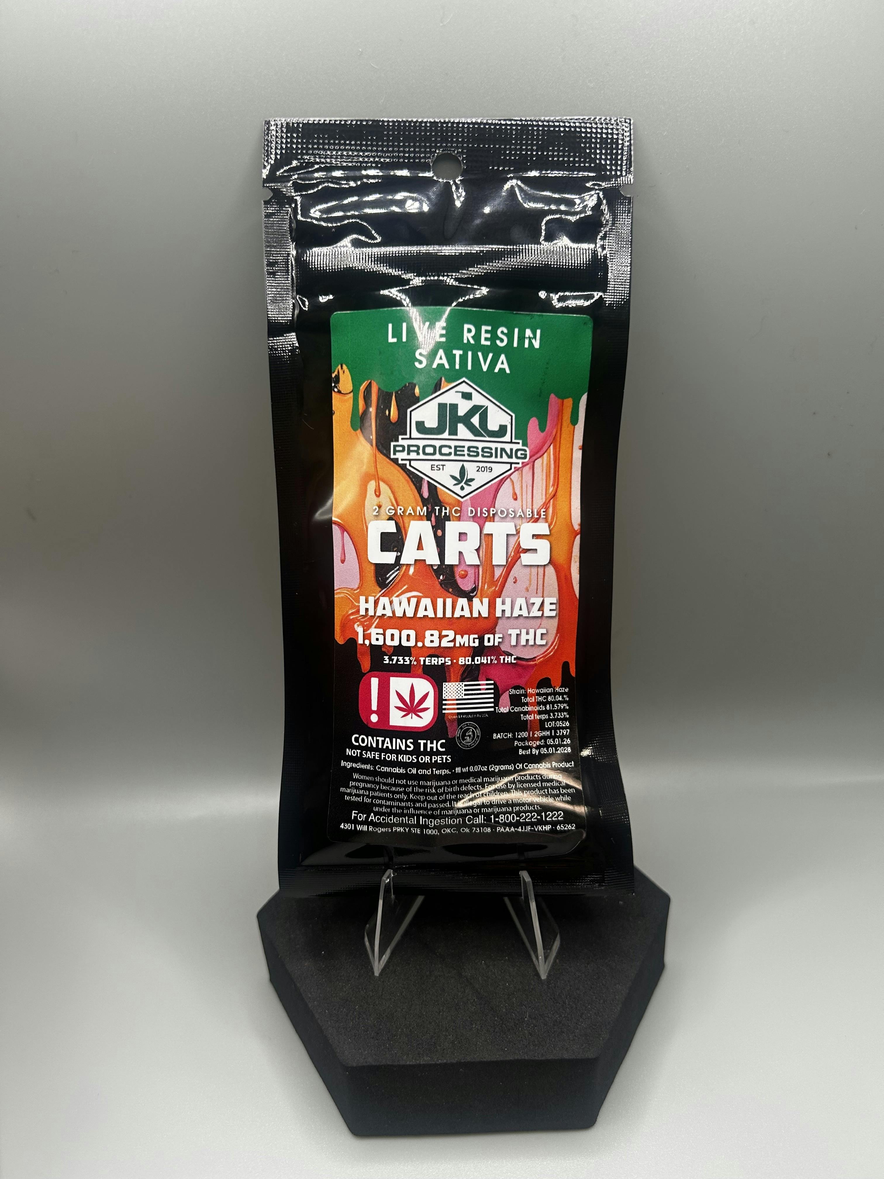 JKJ 2G LIVE RESIN DISPOSABLE - HAWAIIAN HAZE