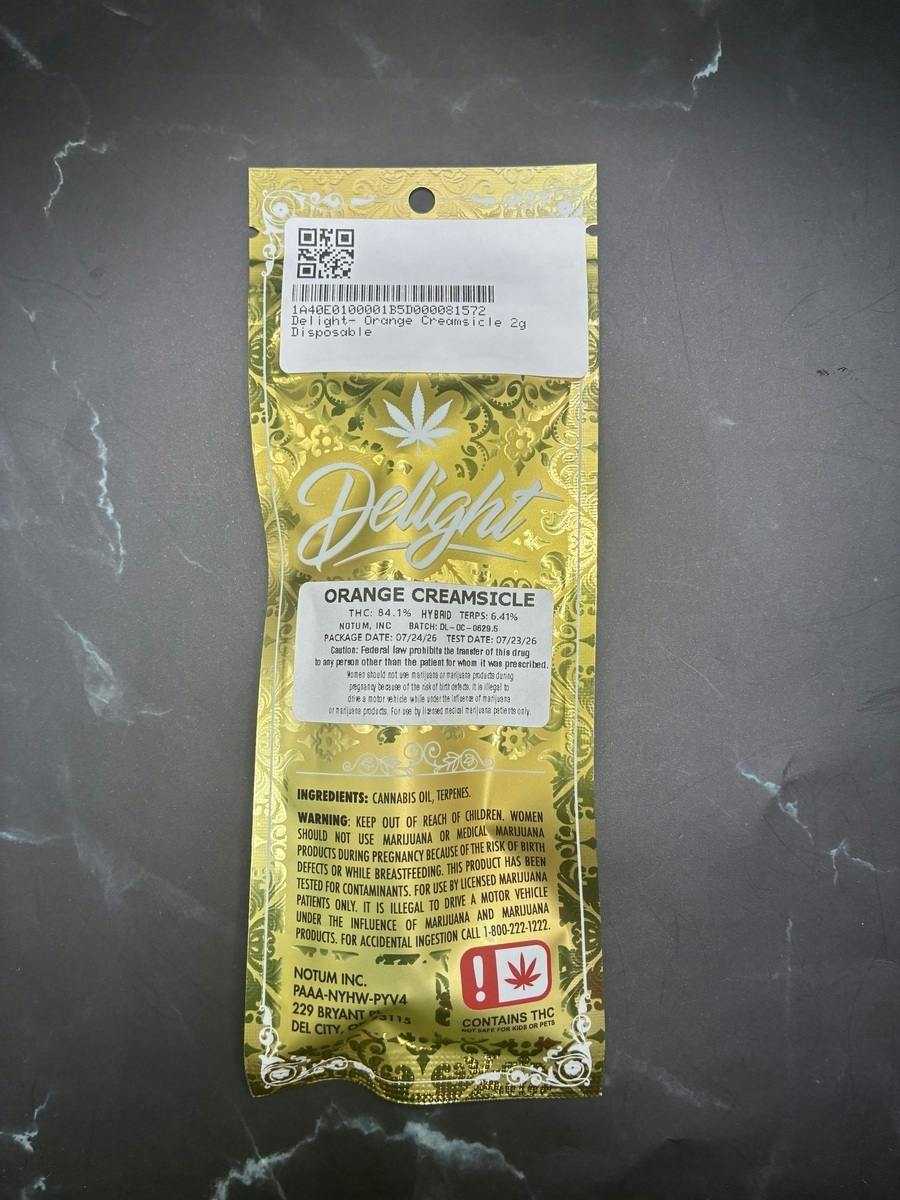 Orange Creamsicle | Disposable | 2g cannabis product