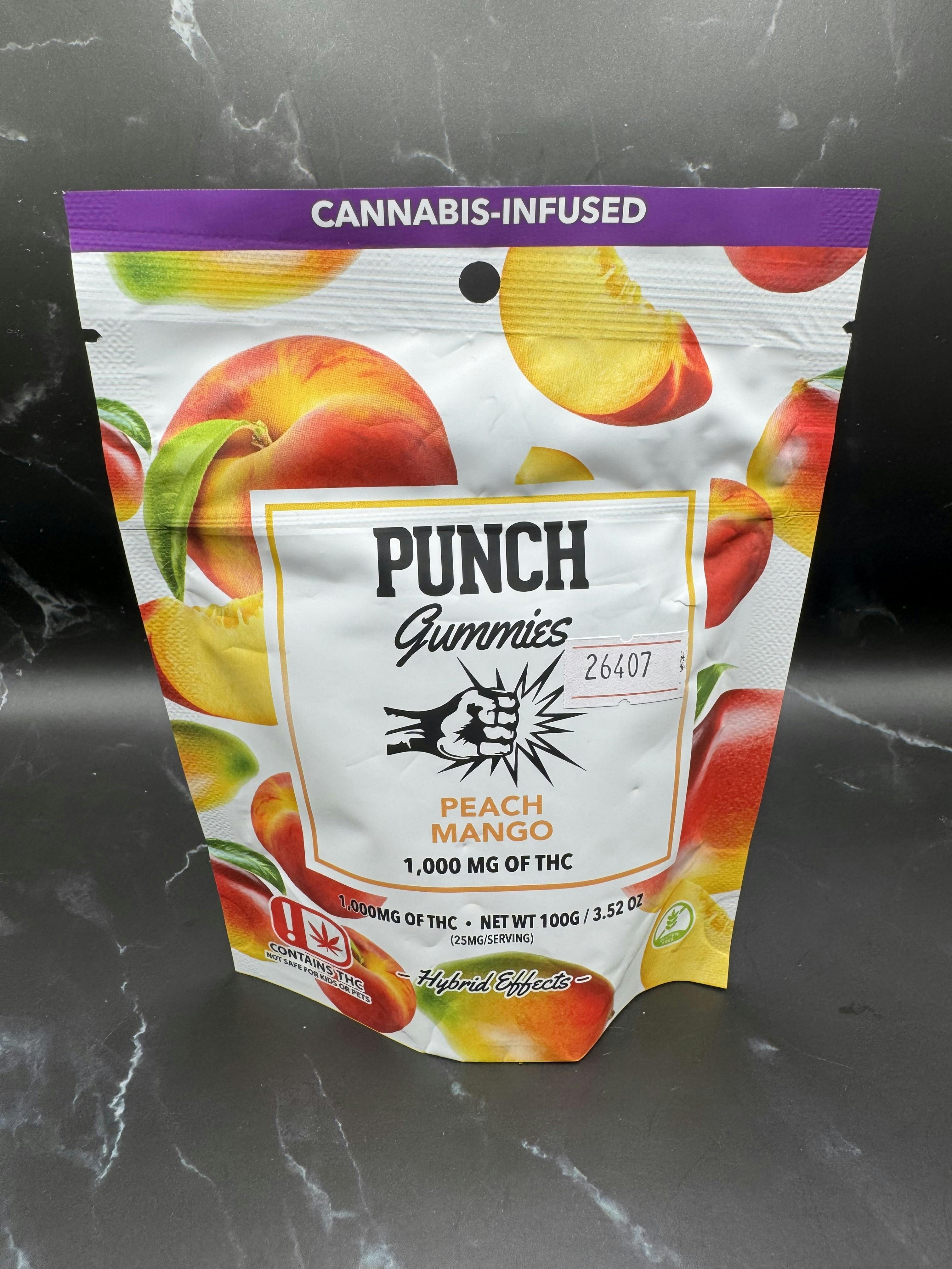 Punch | Peach Mango | Hybrid | Extreme Gummies | 1,000mg | OK