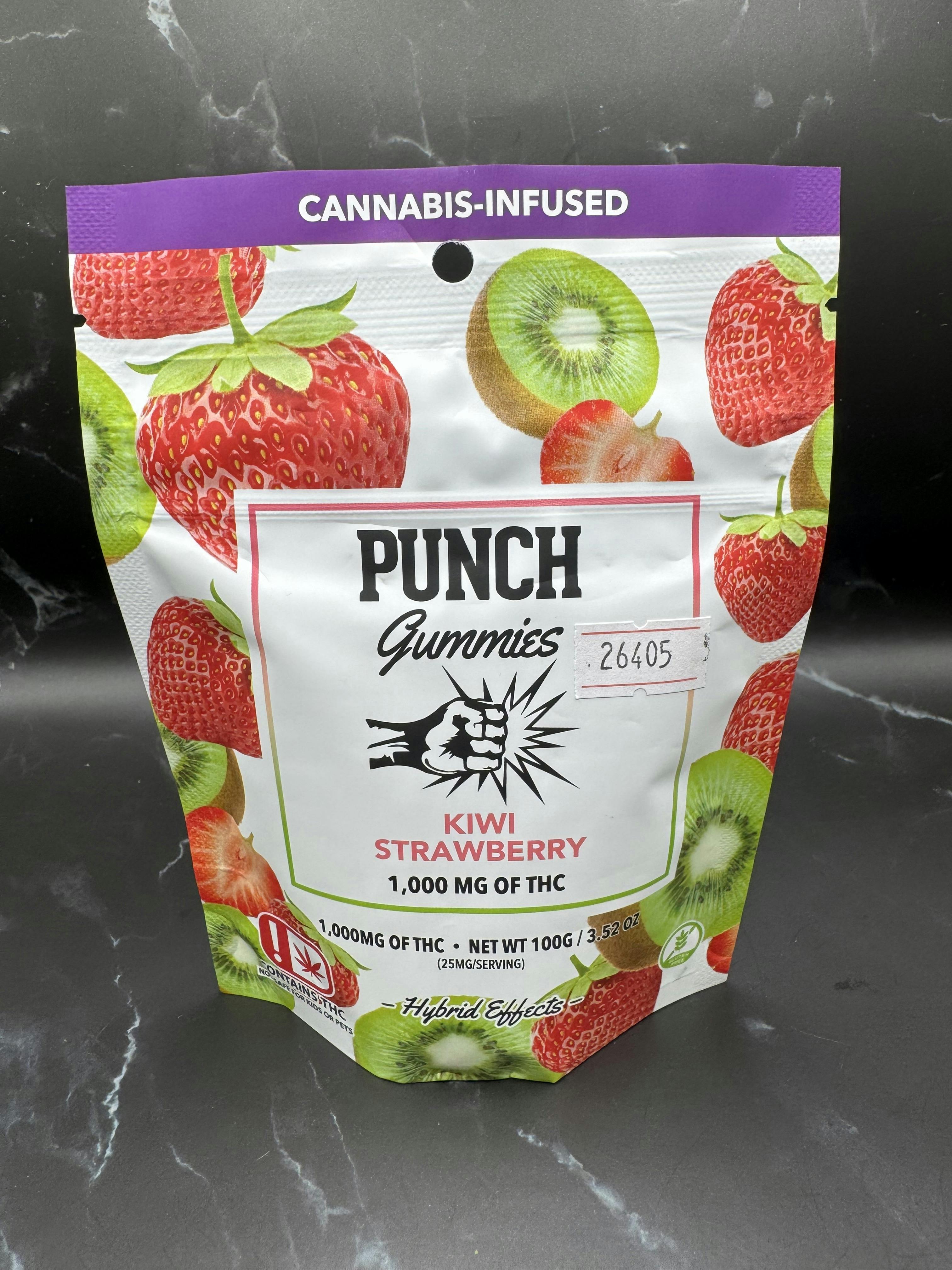 Punch | Kiwi Strawberry | Hybrid | Extreme Gummies | 1,000mg | OK
