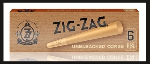 Zig-Zag - 1 1/4 Unbleached Cones 6 Pack