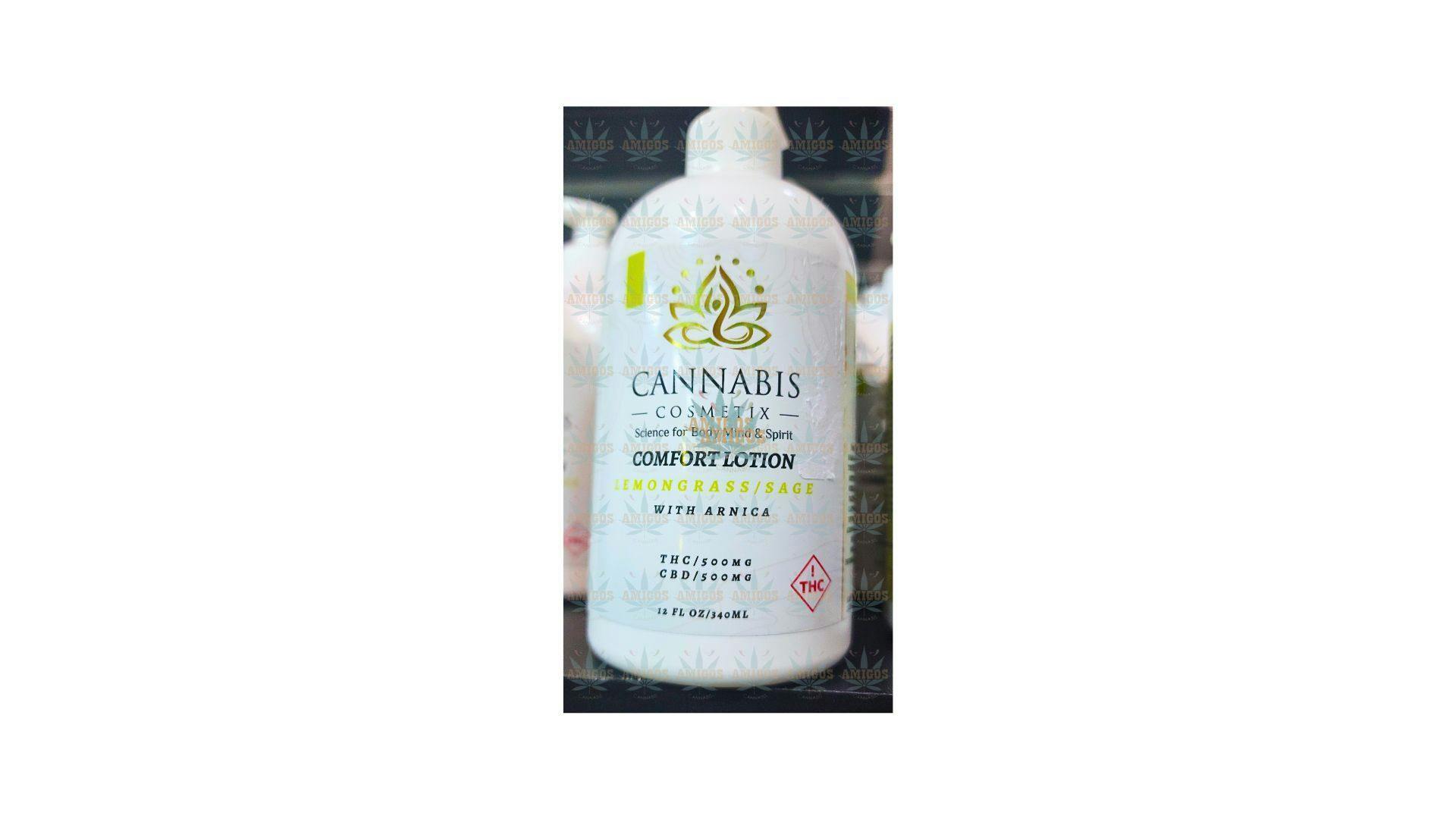 Cannabis Cosmetics - 1:1 THC: CBD 500mg Lotion - Lemongrass & Sage at Amigos Cannabis Dispensary - Las Cruces