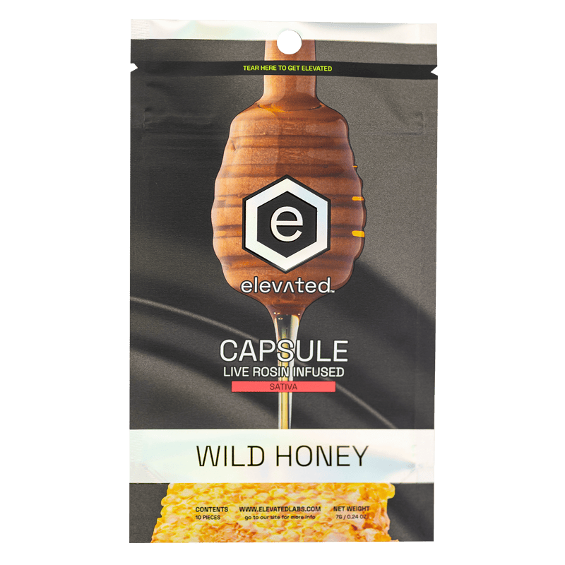 Elevated - 100mg ROSIN Honey Capsules - Sativa
