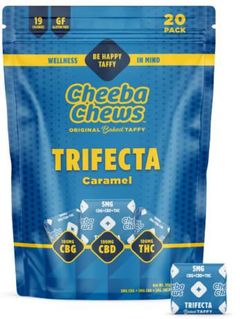 Cheeba Chews 100mg Trifecta Caramel (1:1:1 THC/CBG/CBD)