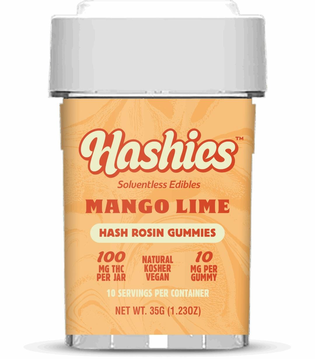 Hashies Mango Lime 10pk 10mg Hash Rosin Gummies