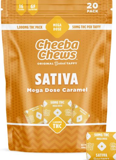 Cheeba Chews | 1000mg | Mega Dose Caramel | Taffy | 20pk